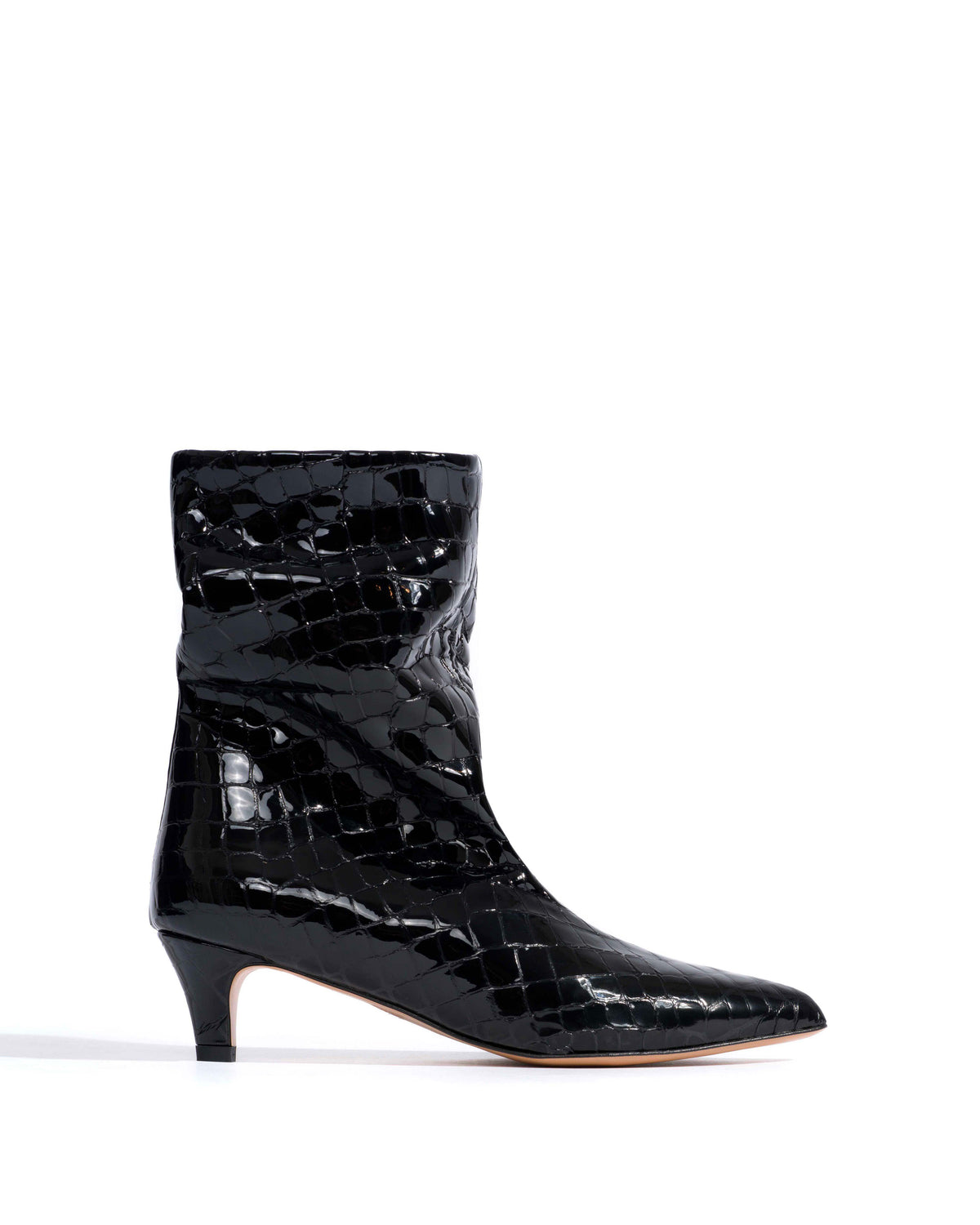 Vully 40 Polished croco calf Black