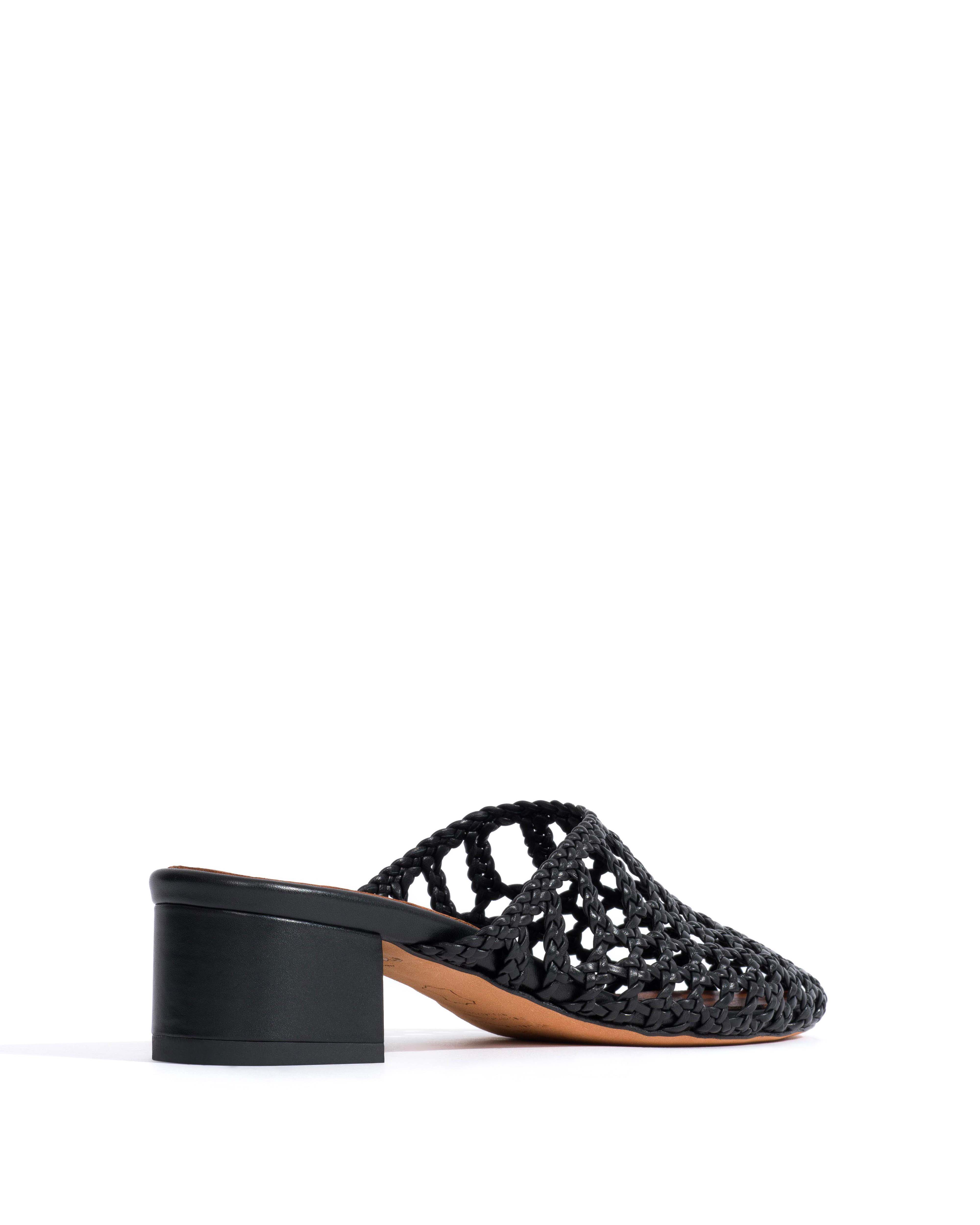 Sabrina 40 hand-braided leather Black