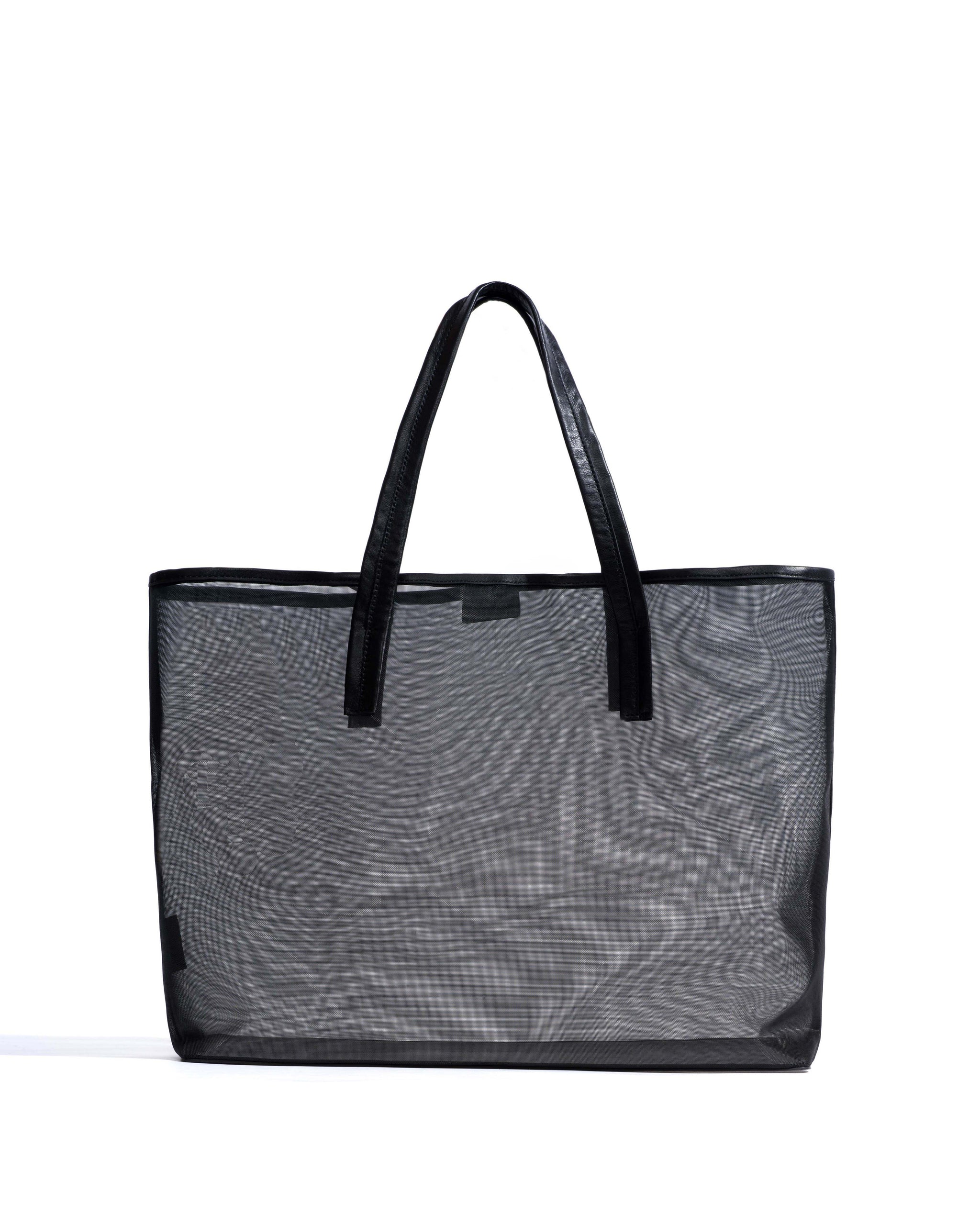 Ruba shopper mesh Shiny lamb & mesh Black - Anonymous Copenhagen Bags