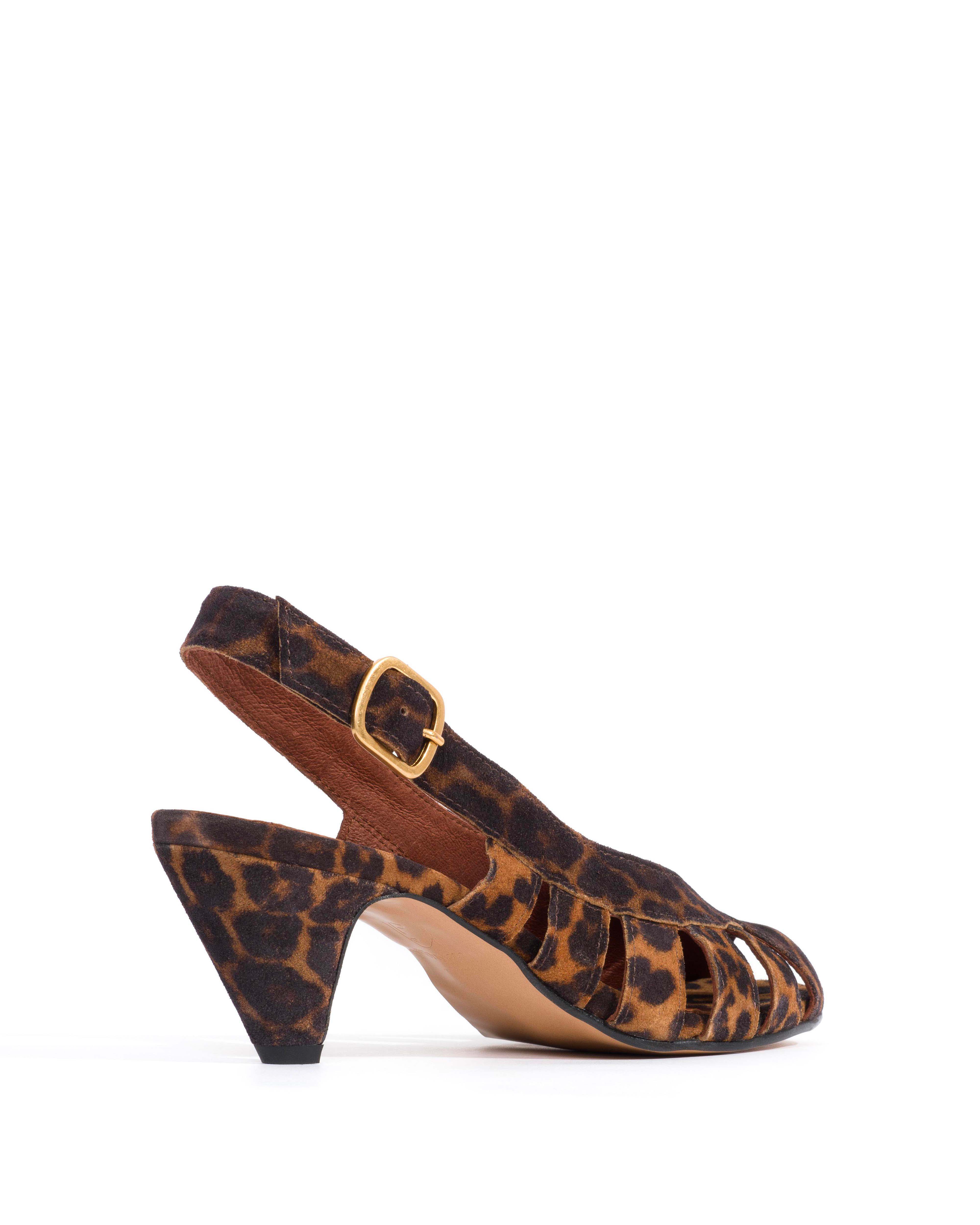 Sophie 50 stiletto Calf suede print Leopard