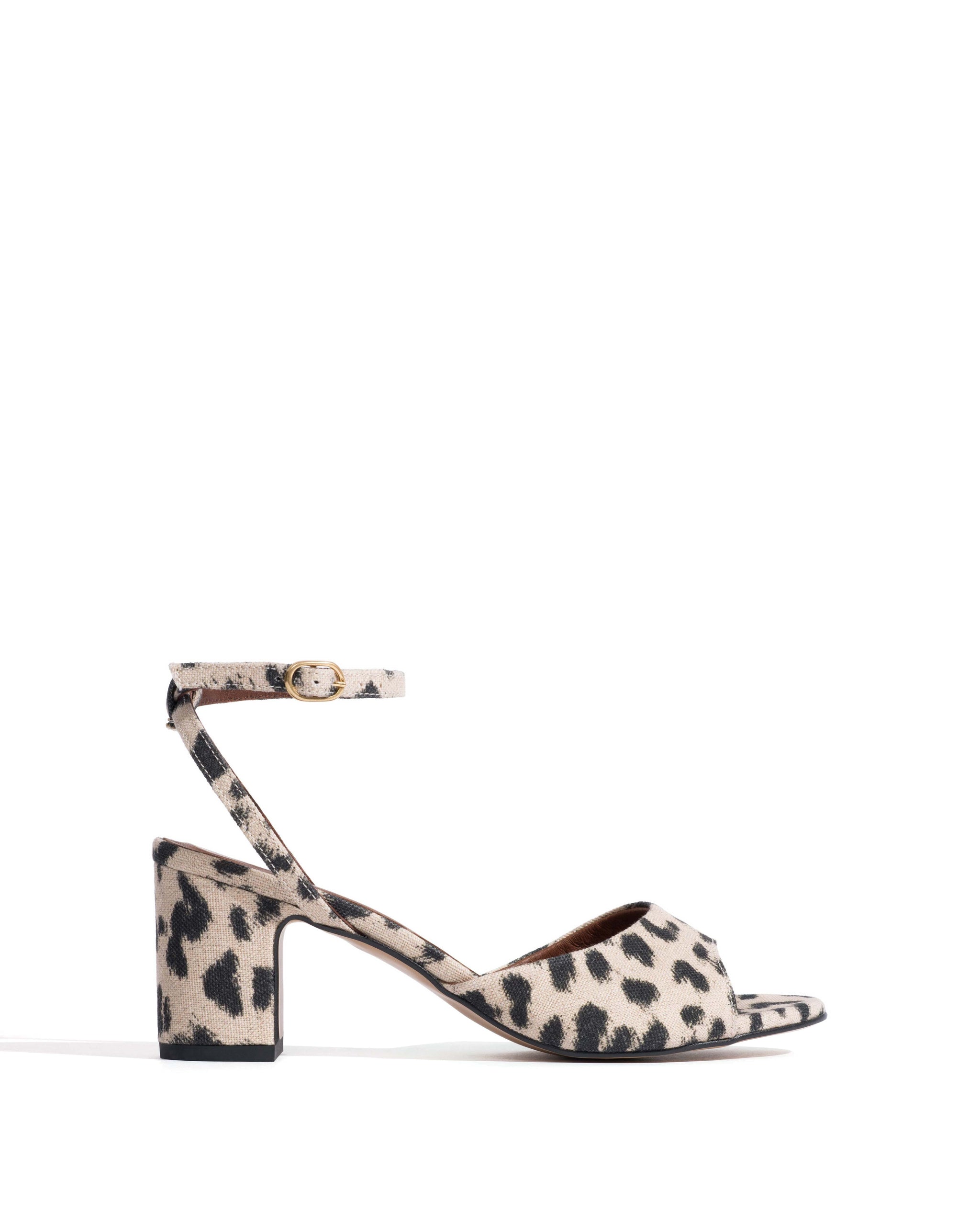 Jolie 55 Natural cotton-linen Leopard