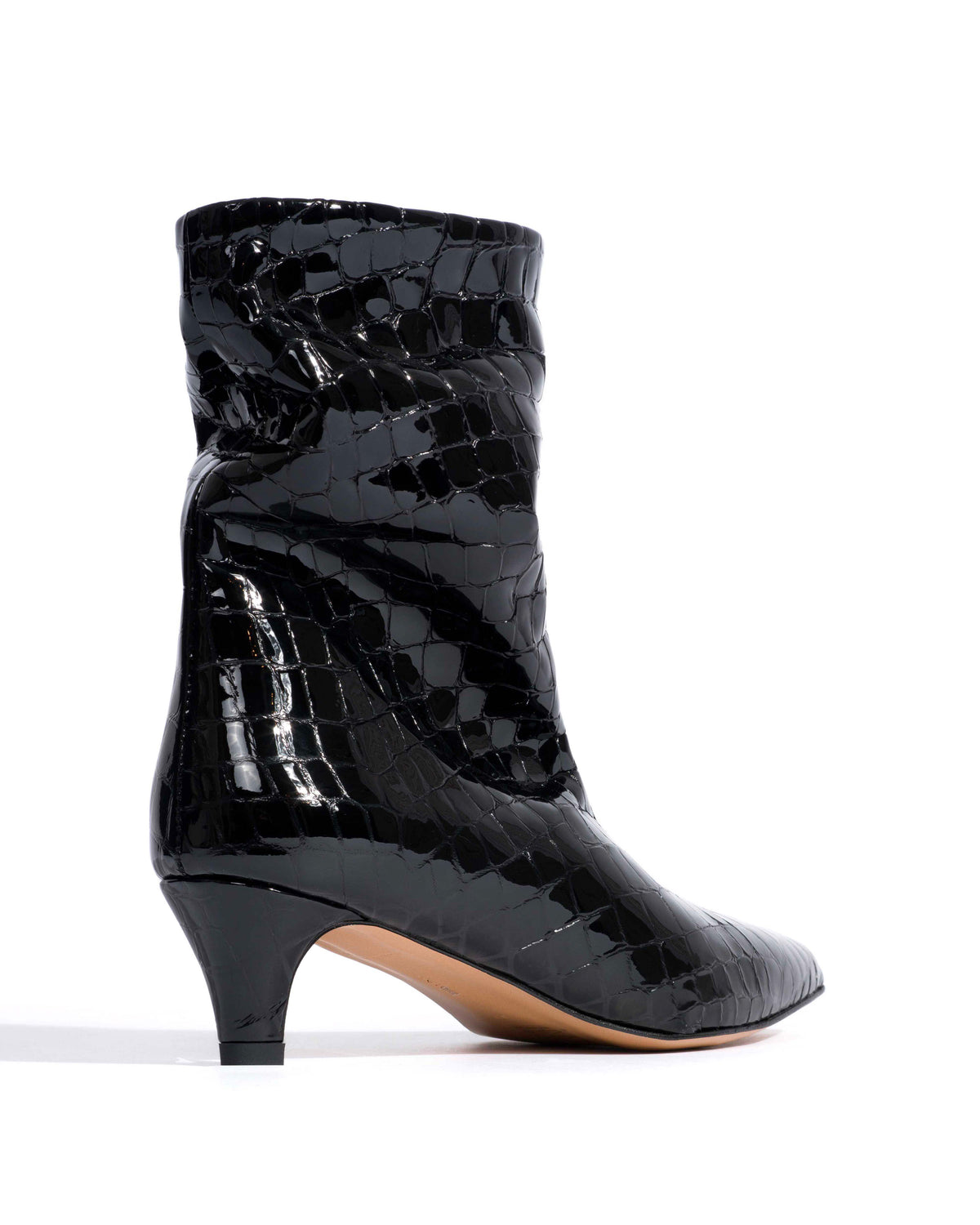 Vully 40 Polished croco calf Black