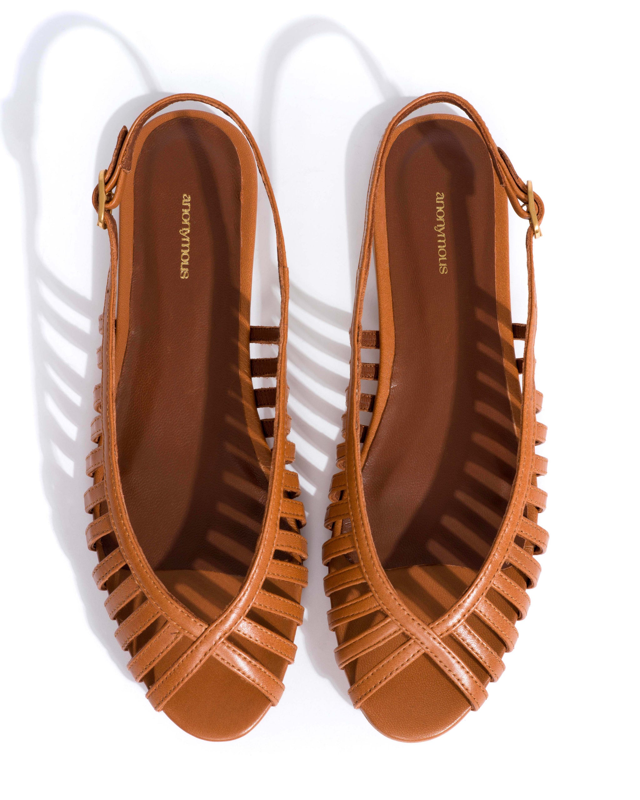 Carminho 10 Shiny lamb Caramel - Anonymous Copenhagen Flat sandals
