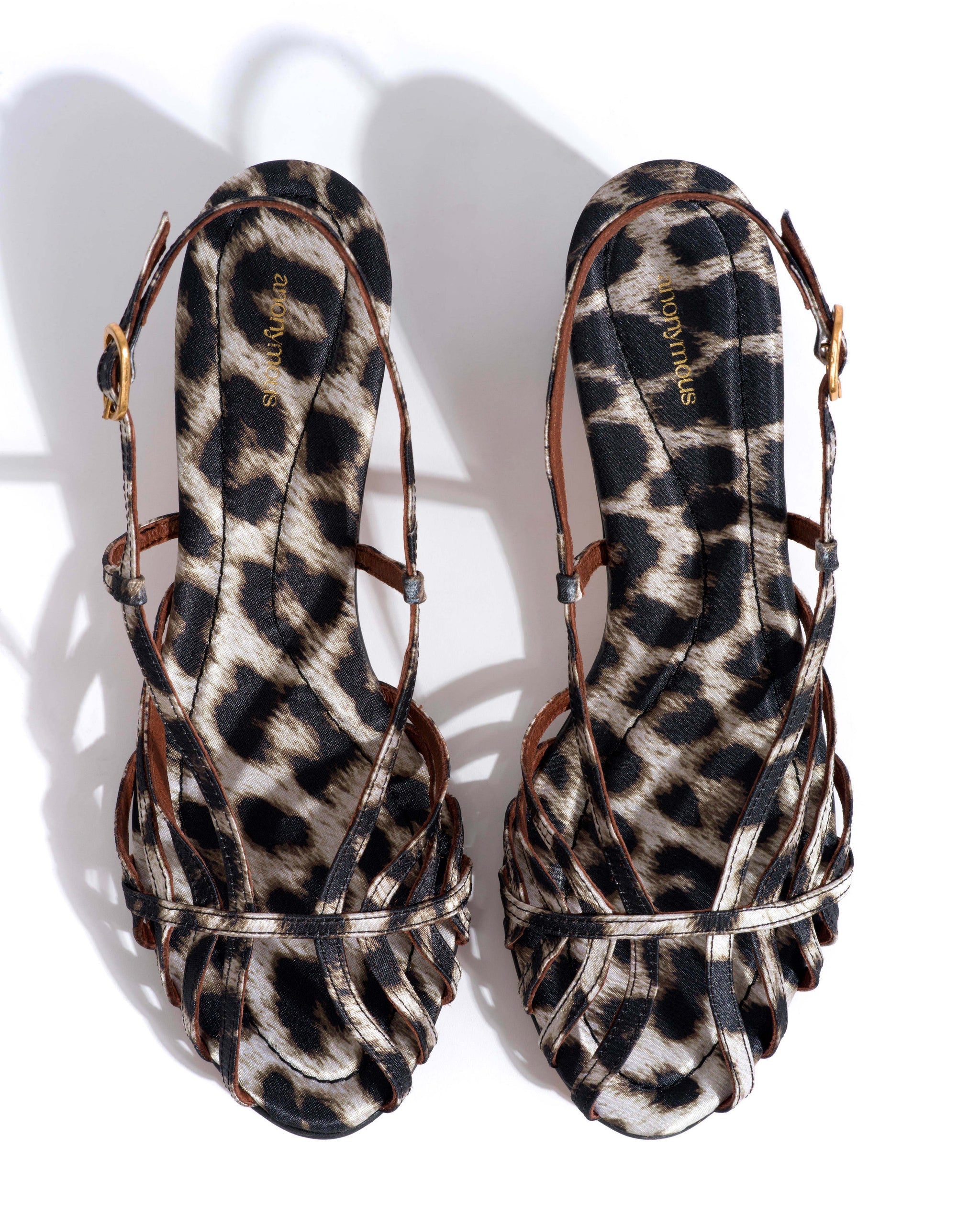Briddie 50 Satin print Snow leopard - Anonymous Copenhagen Shoes