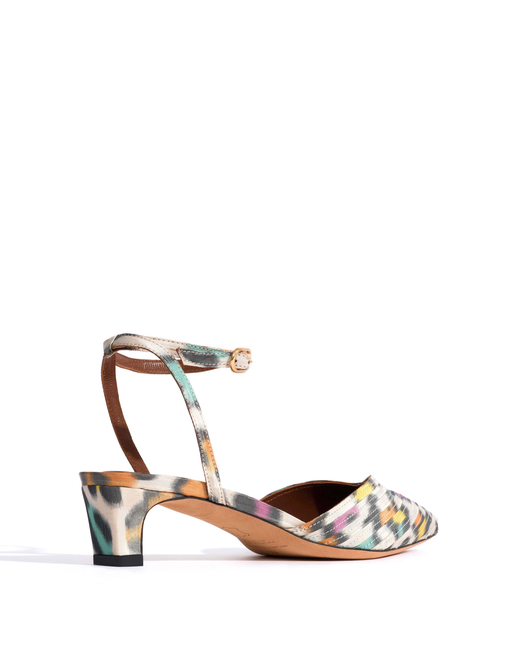 Givia 40 Satin print Multicolor leopard - Anonymous Copenhagen Heels