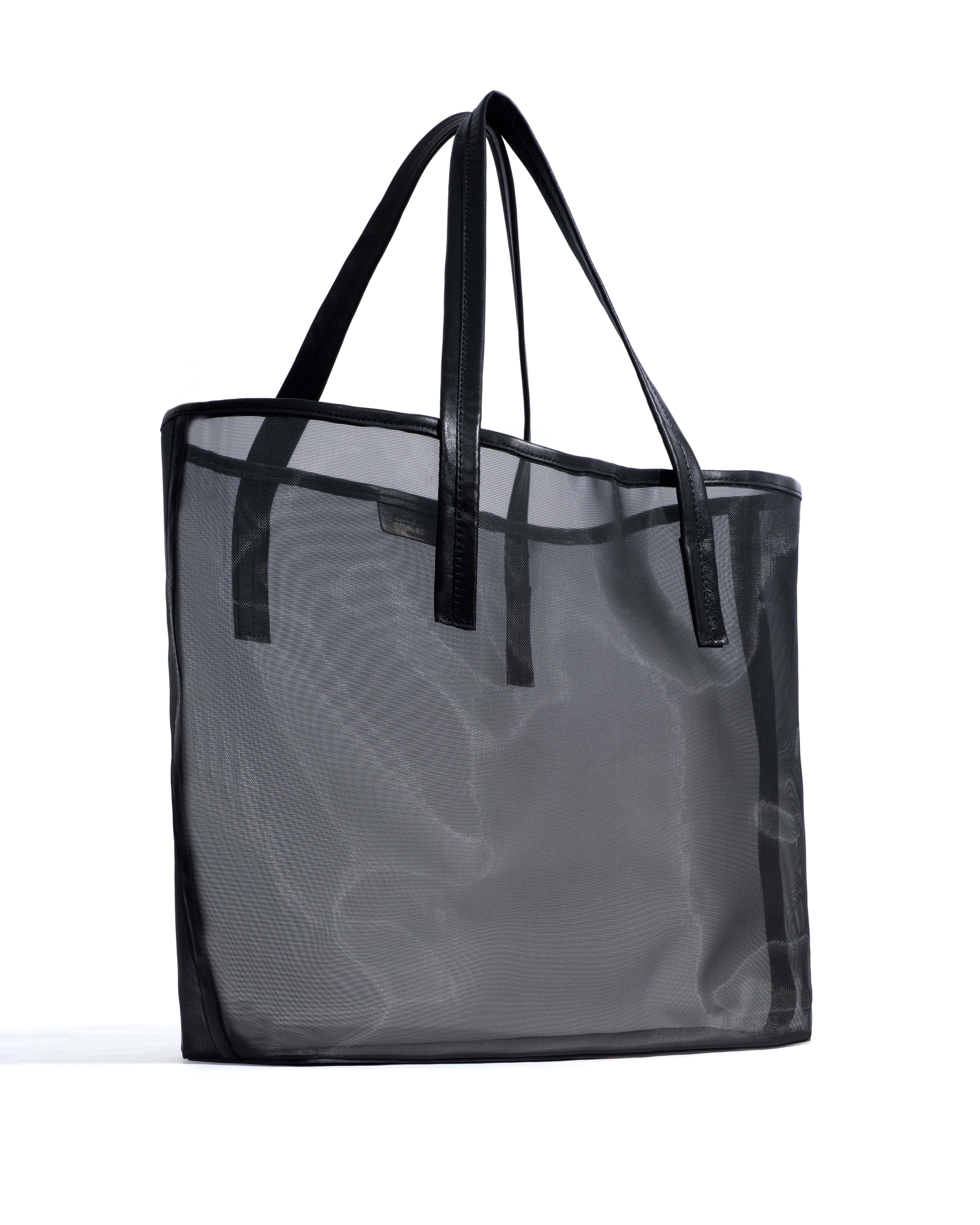 Ruba shopper mesh Shiny lamb & mesh Black