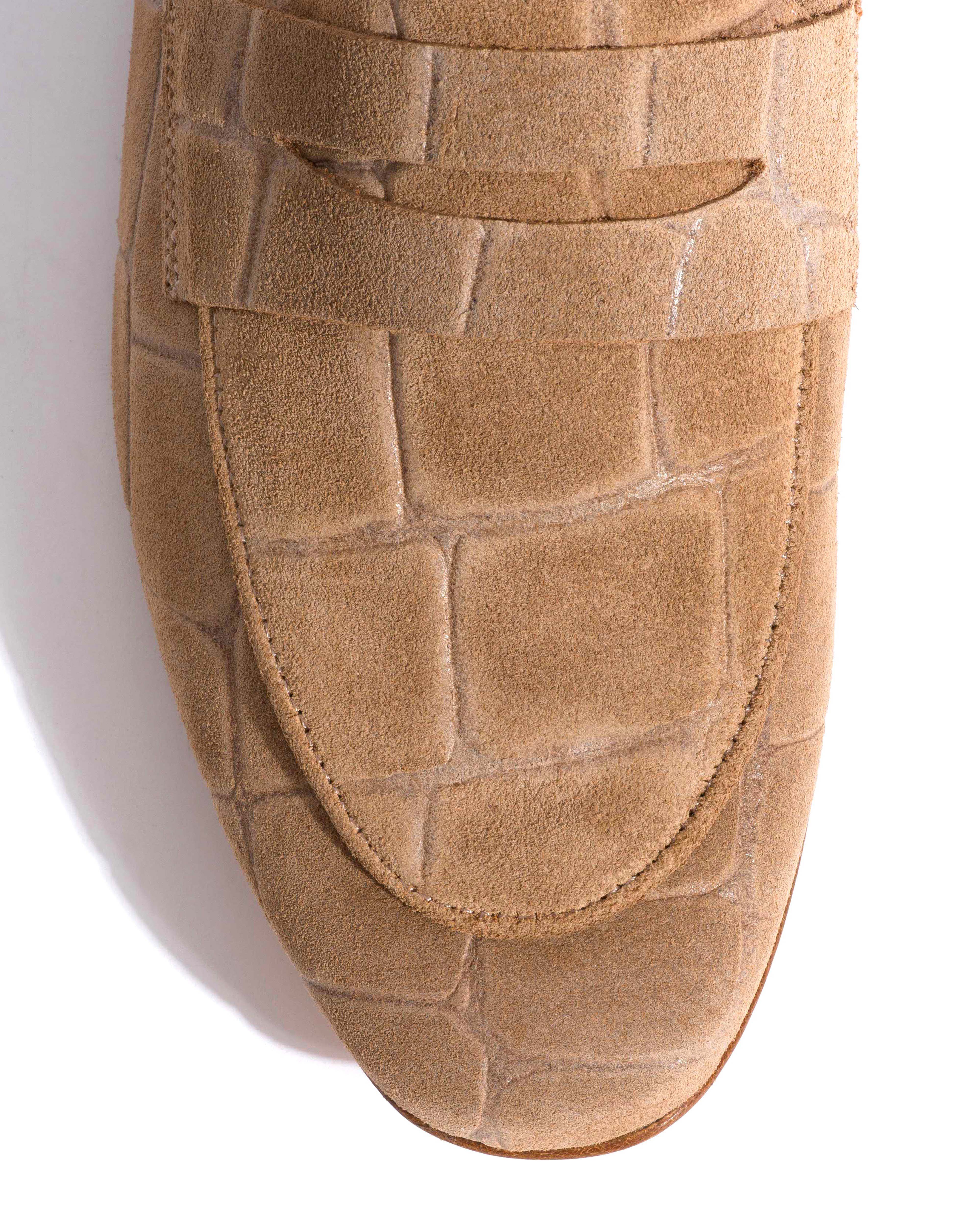 Lindsay Croco calf suede Scirocco