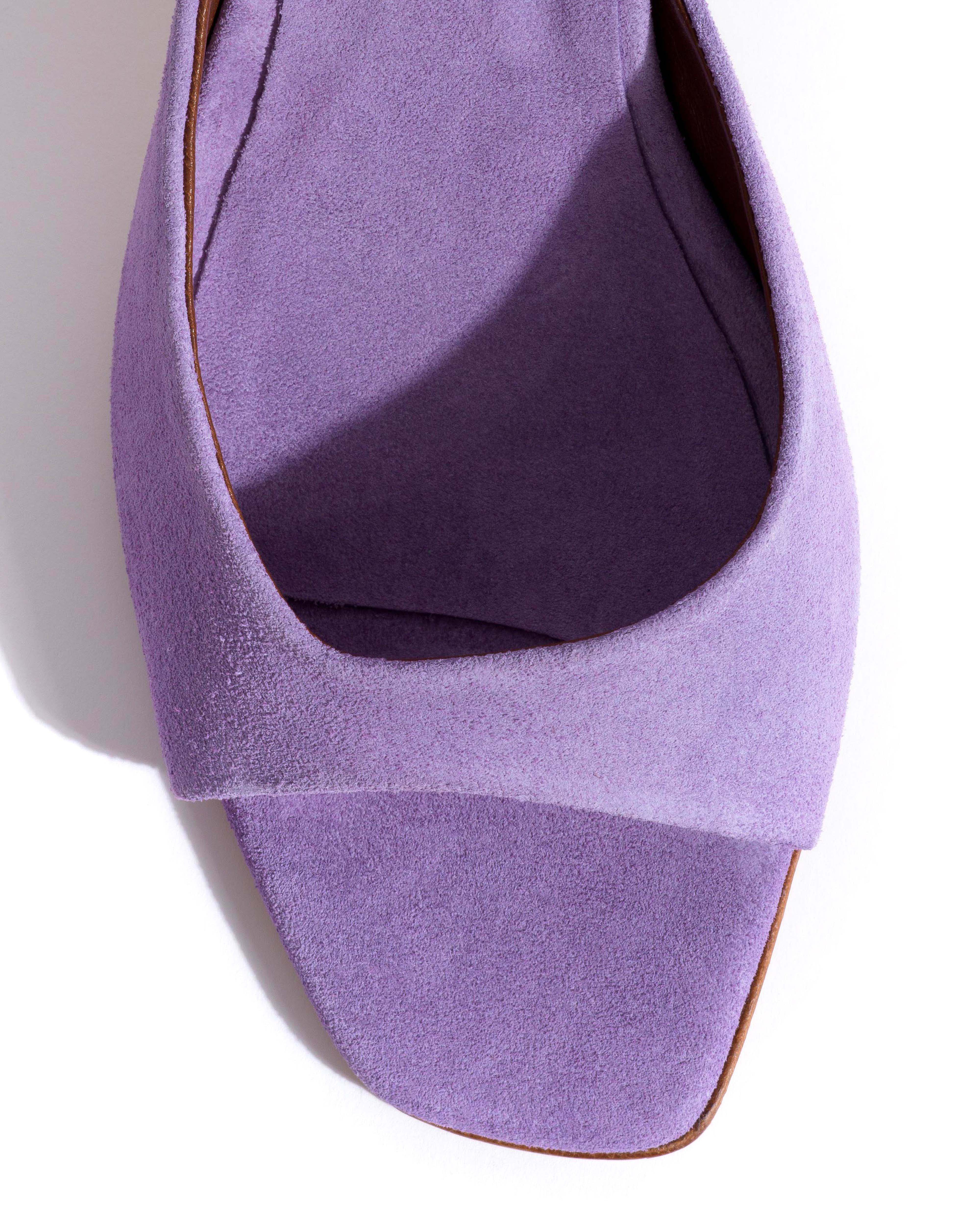 Mazy 100 Calf suede Lavender ice