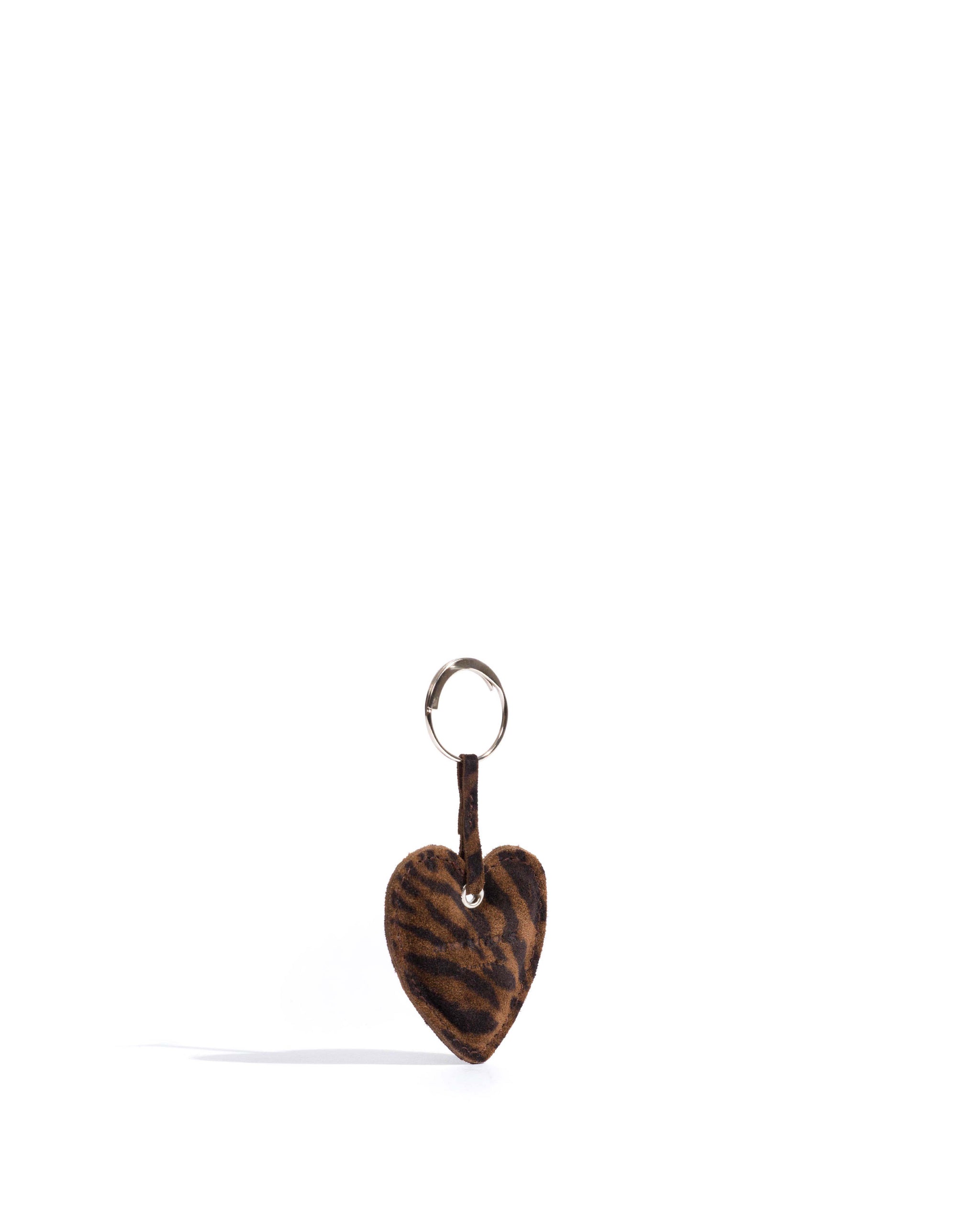Heart keyring Calf suede print Jaguar - Anonymous Copenhagen Small Leather Goods