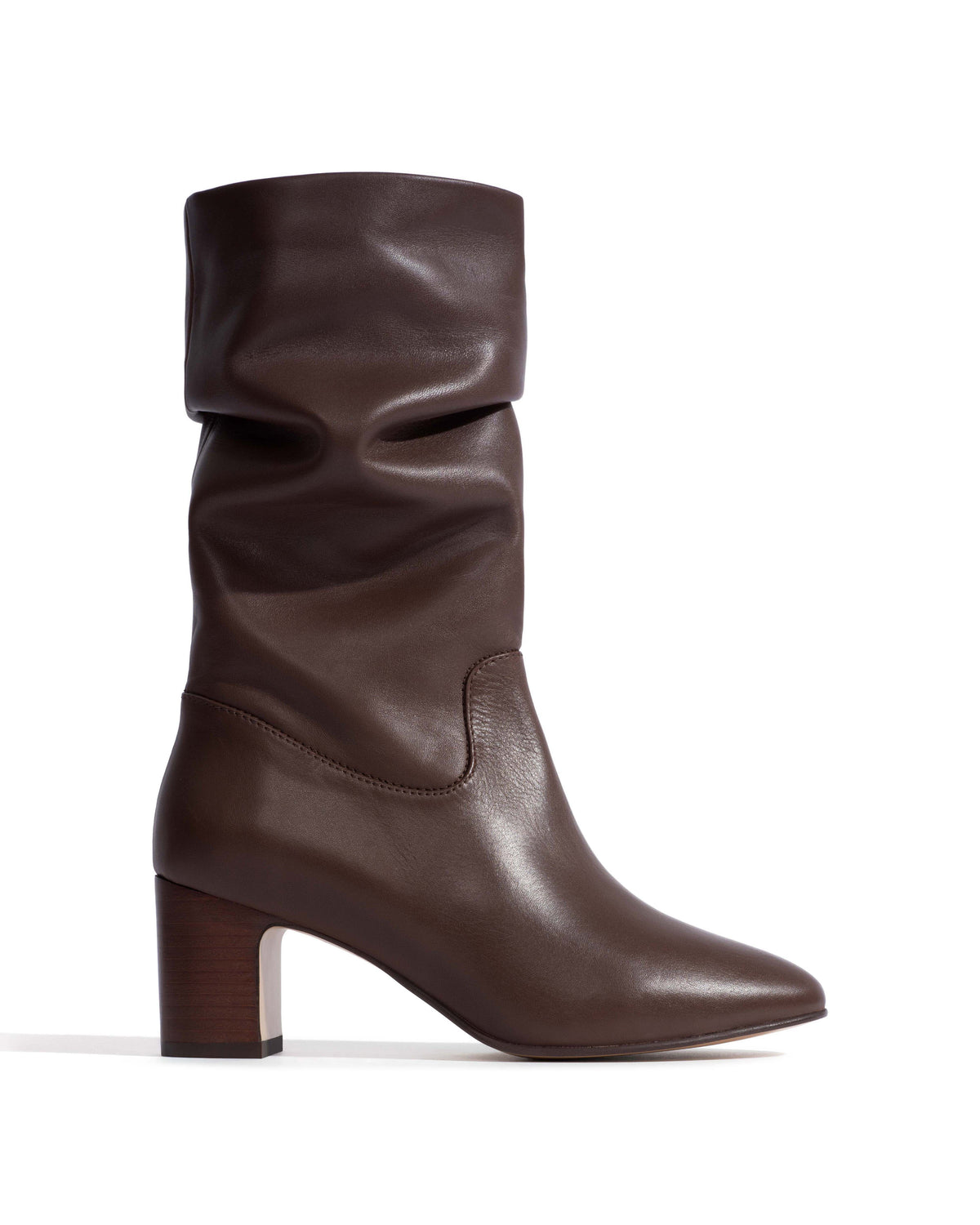 Cacha 55 stacked Soft calf Chocolate