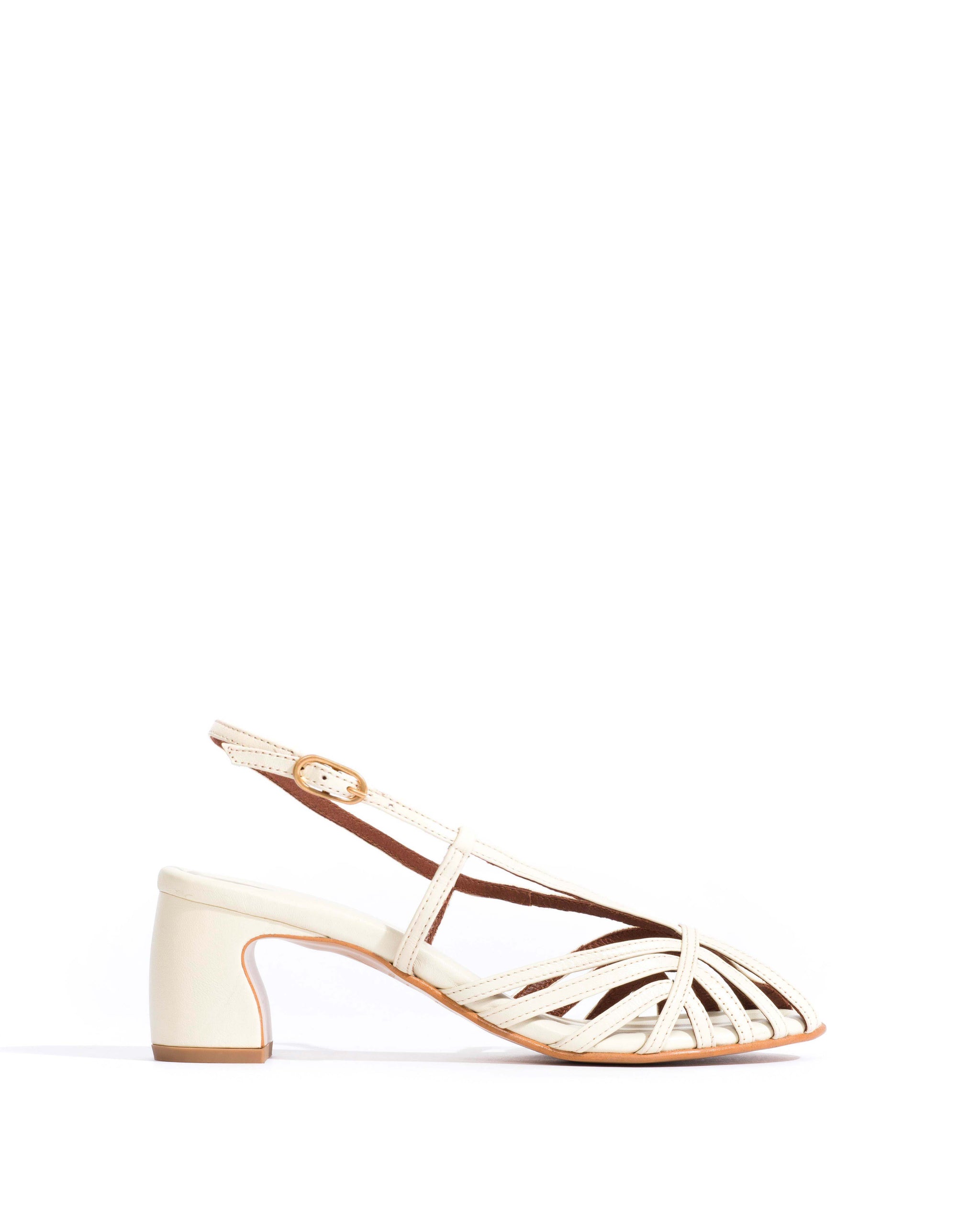 Briddie 50 Shiny lamb White sand - Anonymous Copenhagen Shoes