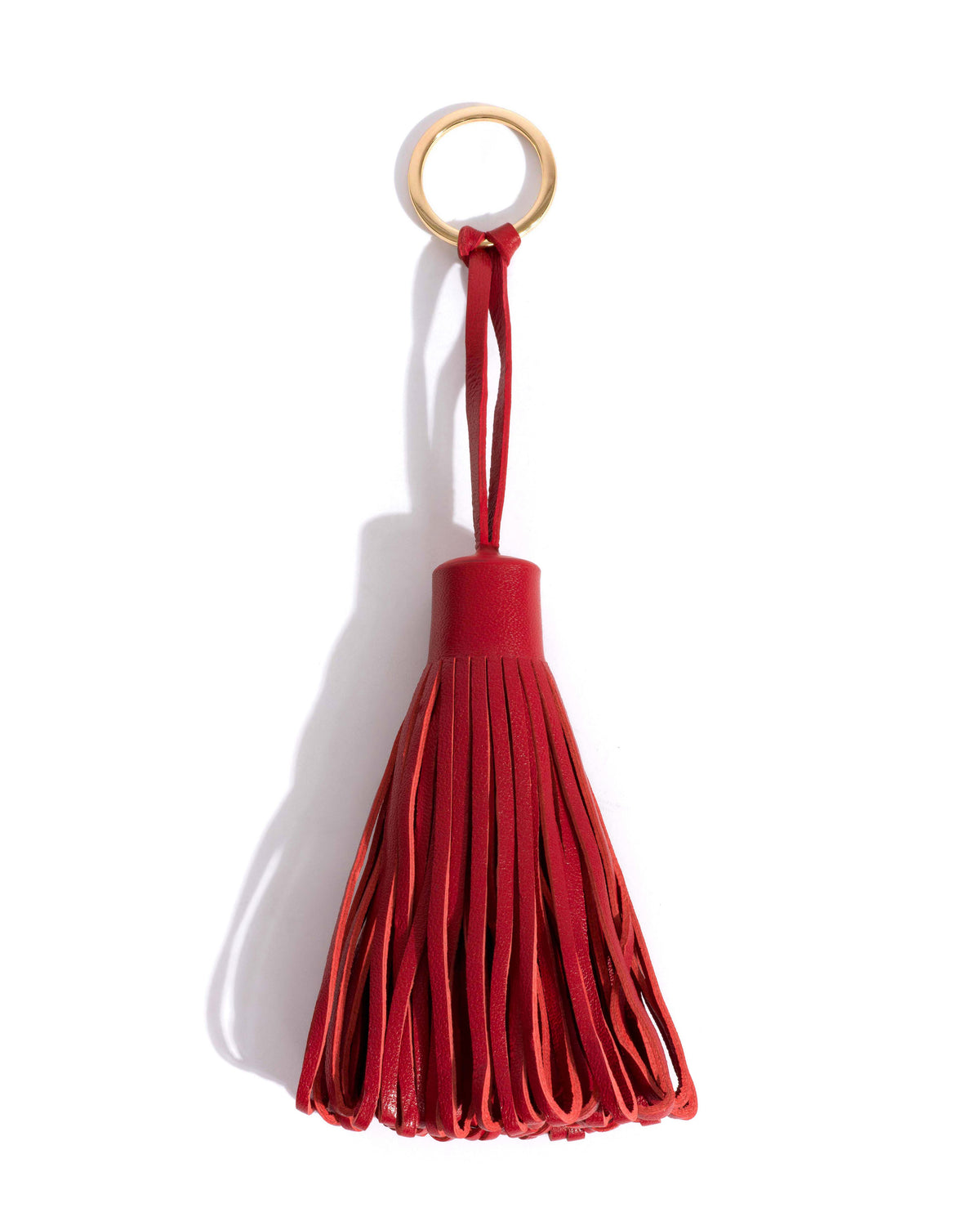 Katty fringe keyring Shiny lamb Ruby red