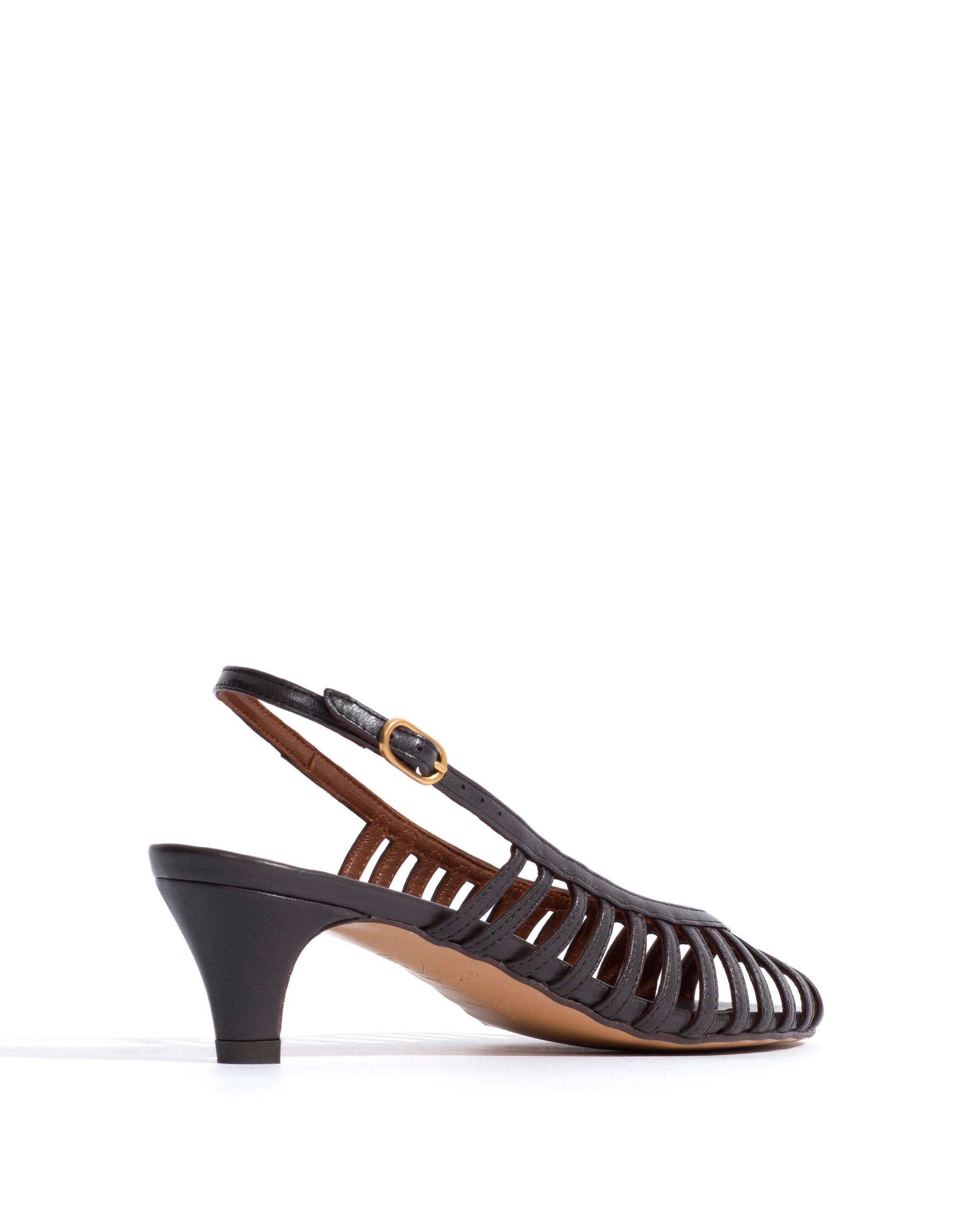 Carminho 40 stiletto Shiny lamb Espresso brown