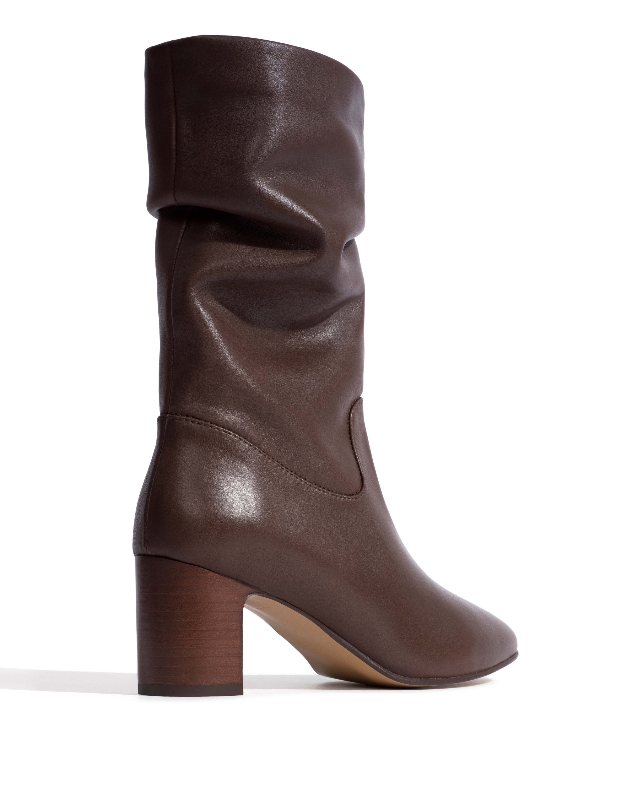 Cacha 55 stacked Soft calf Chocolate