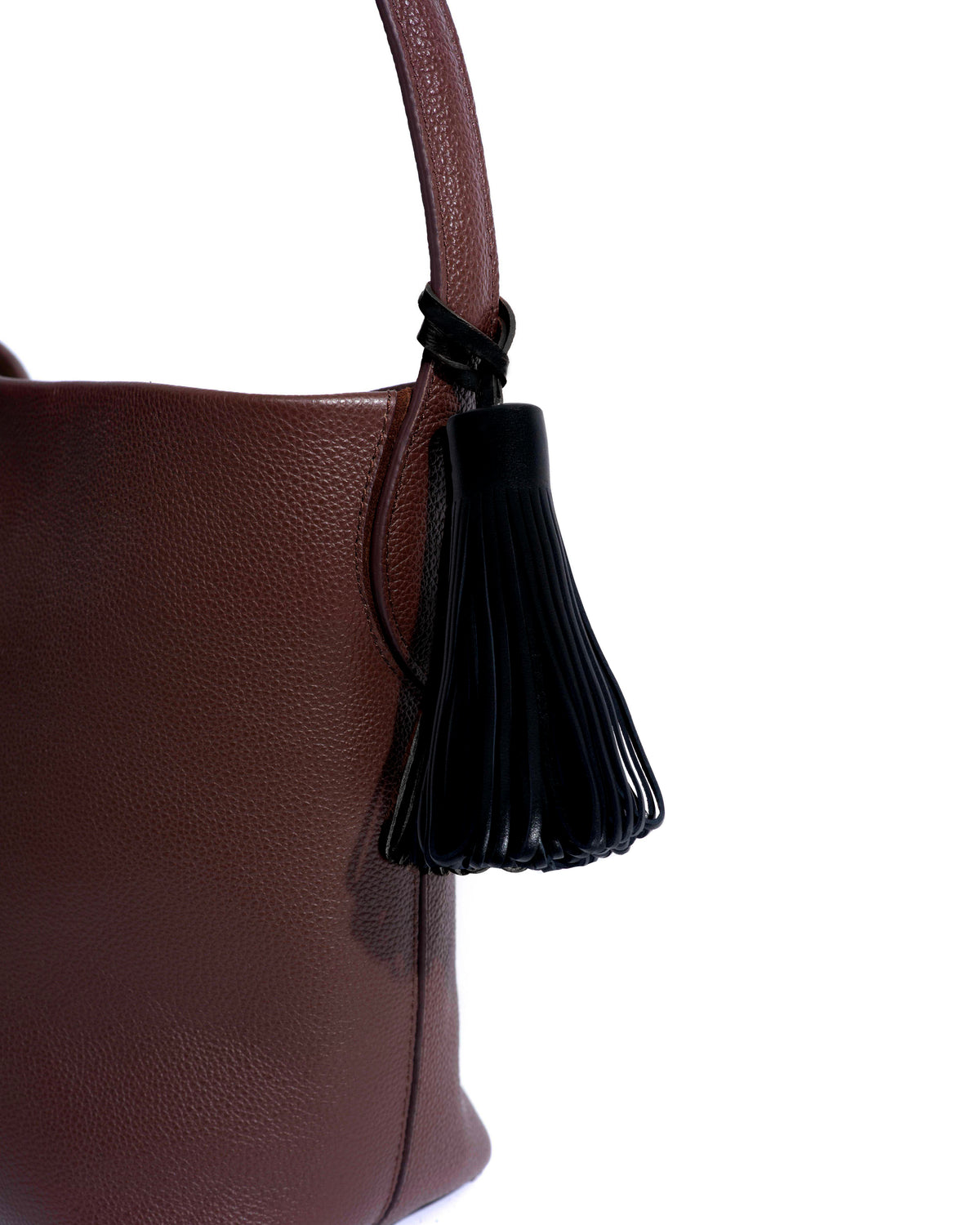 Katty fringe keyring Soft calf Black