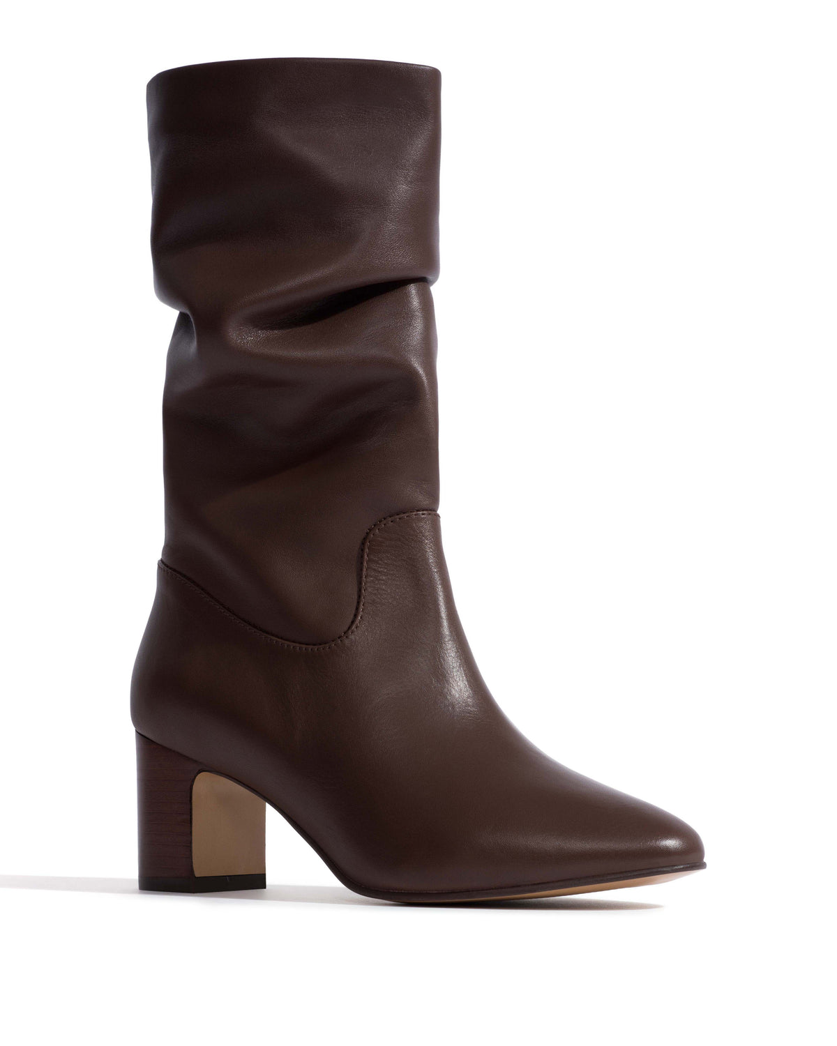 Cacha 55 stacked Soft calf Chocolate