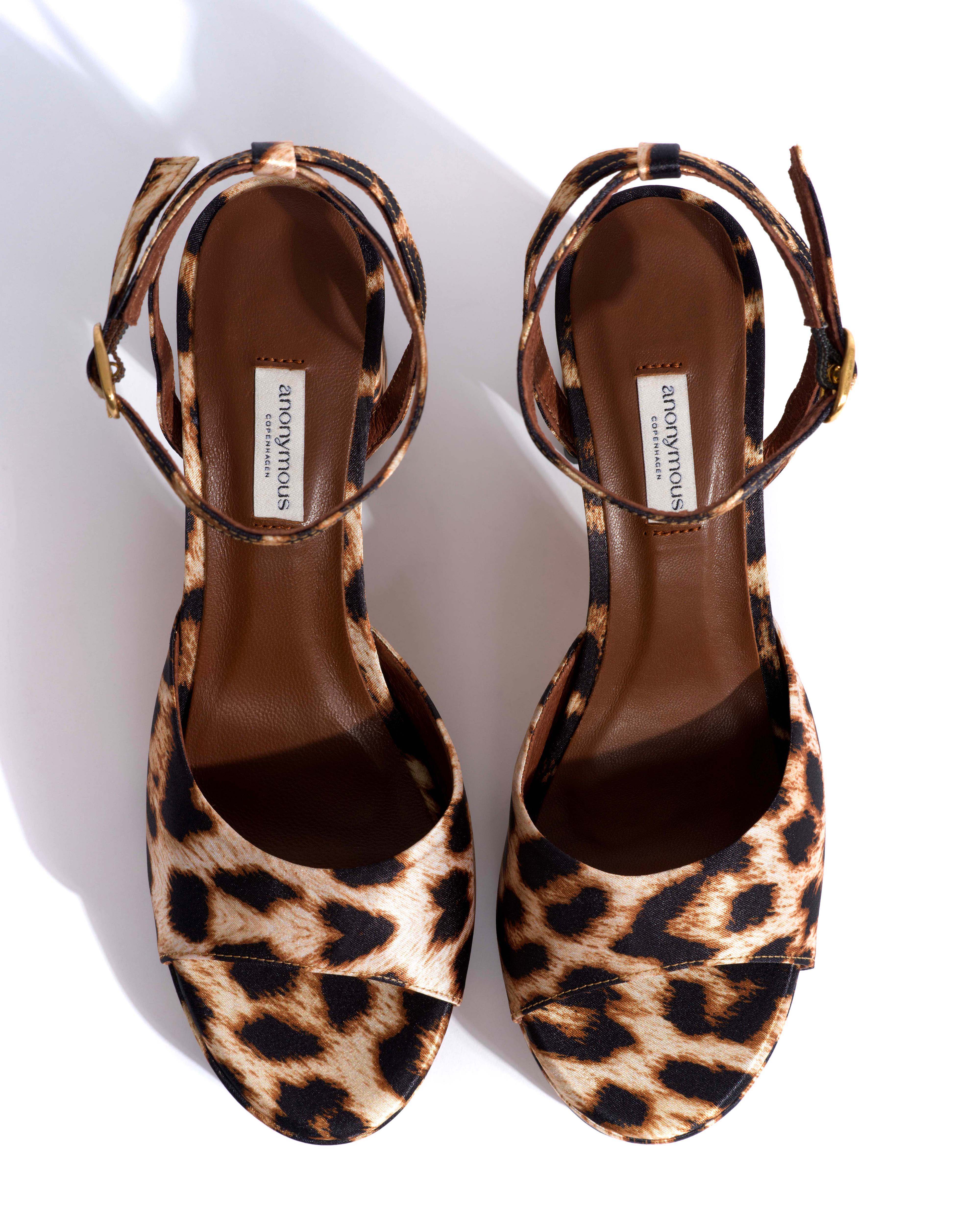 Jolie 85 platform Satin print Leopard