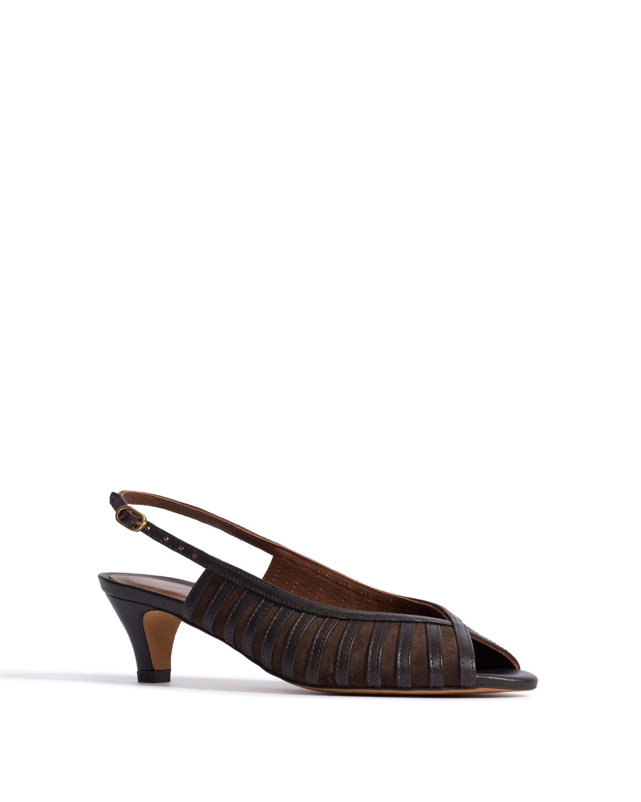 Carminho 40 suede Shiny lamb & suede leather Espresso brown & coffee brown