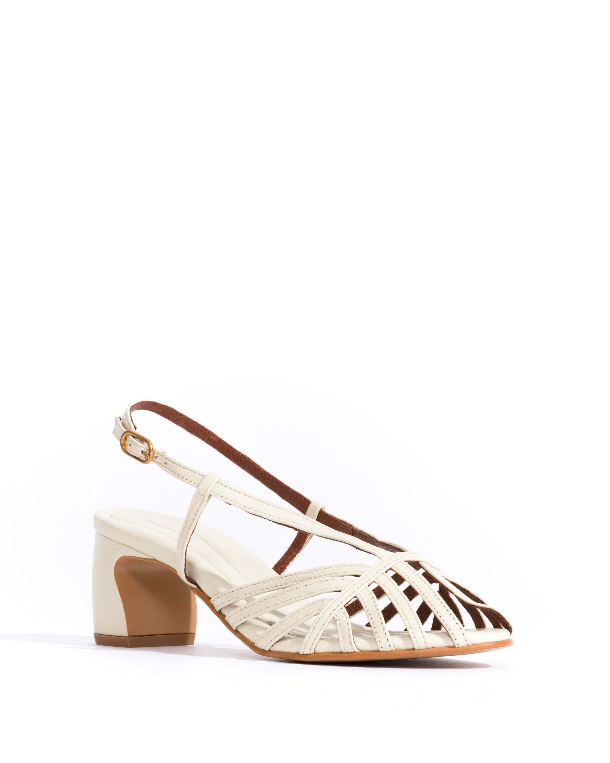 Briddie 50 Shiny lamb White sand - Anonymous Copenhagen Shoes