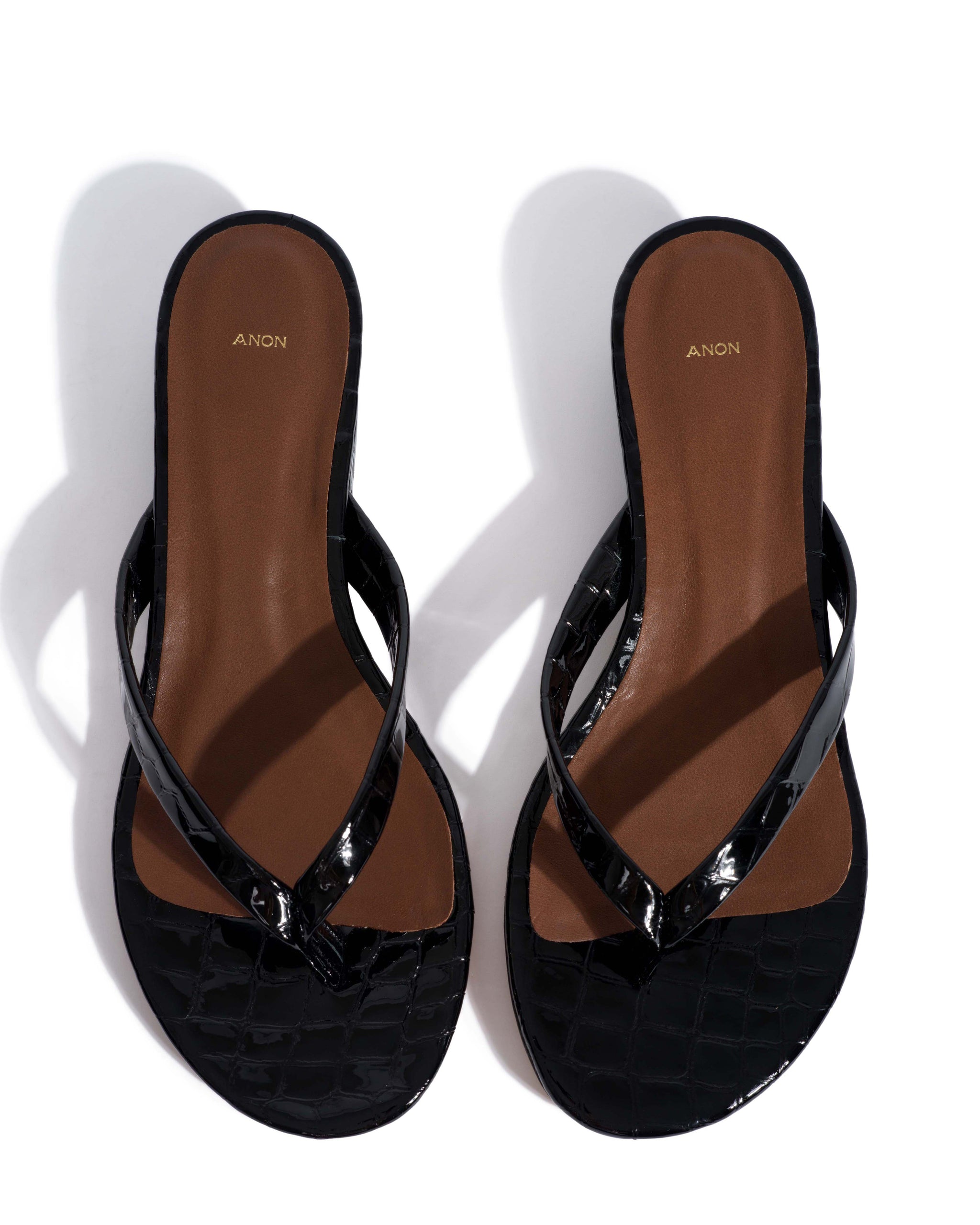 Chung 25 Polished croco calf Black