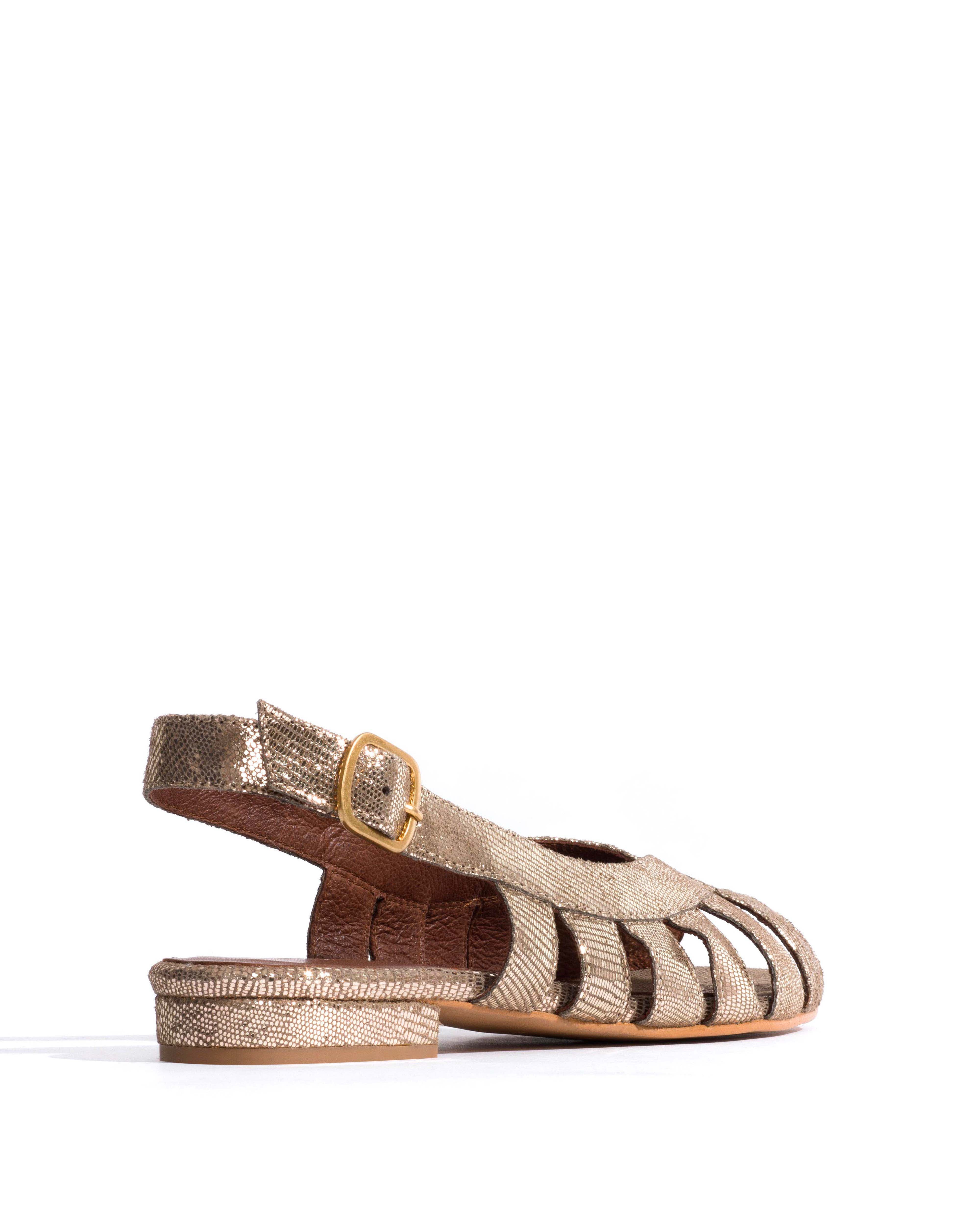 Sophie 20 Lizard metallic goat Vintage champagne