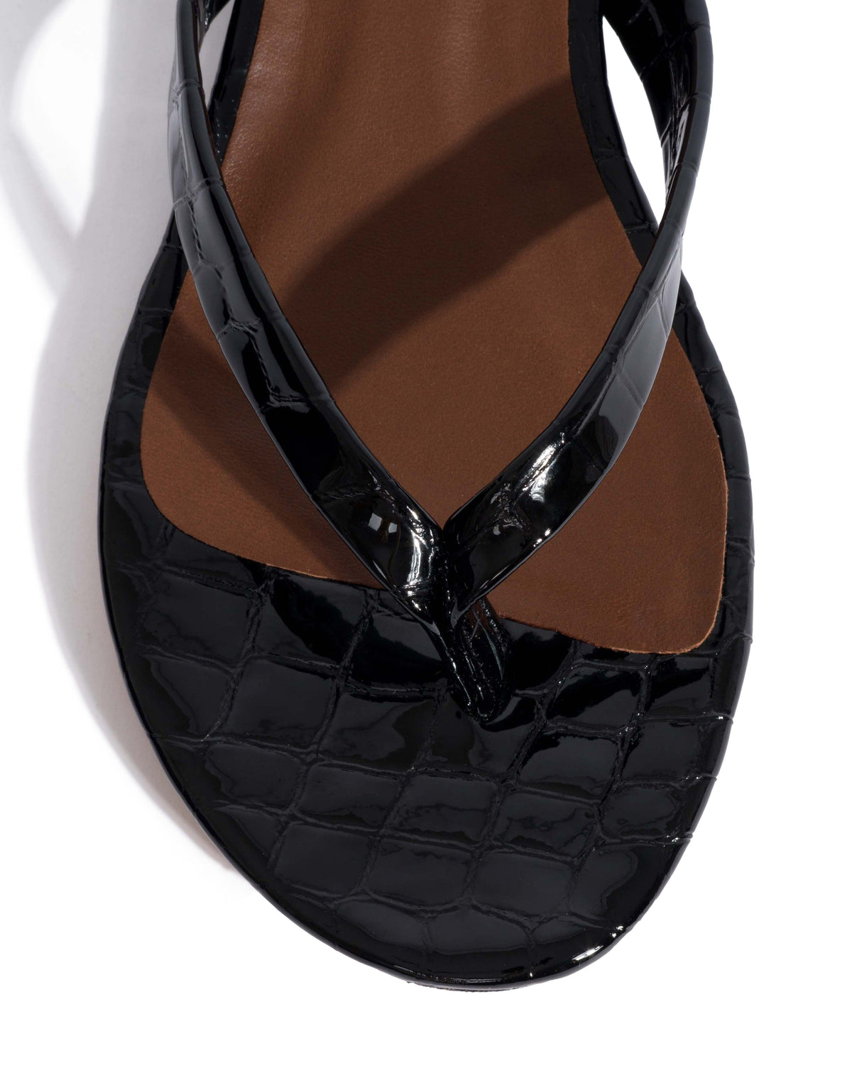 Chung 25 Polished croco calf Black