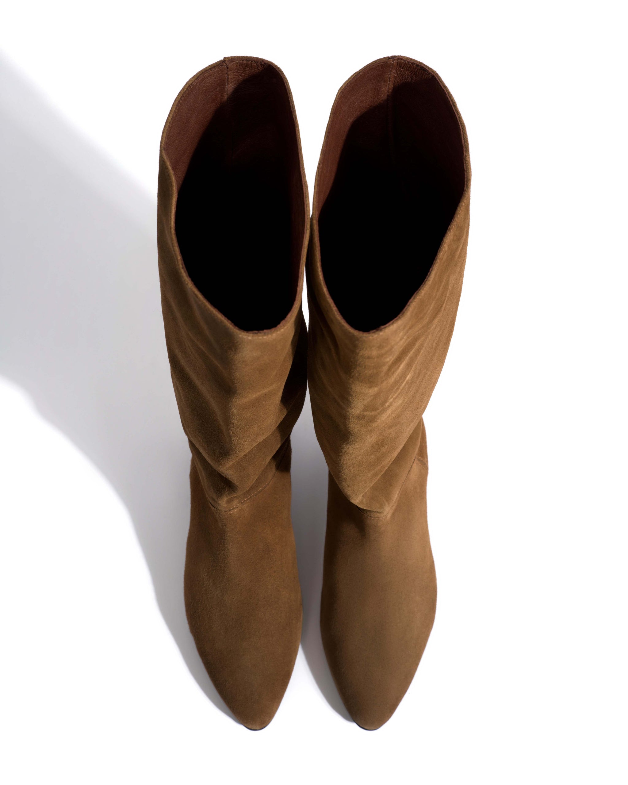 Jasmina 20 Calf suede & sleek leather Cinnamon & dark taupe