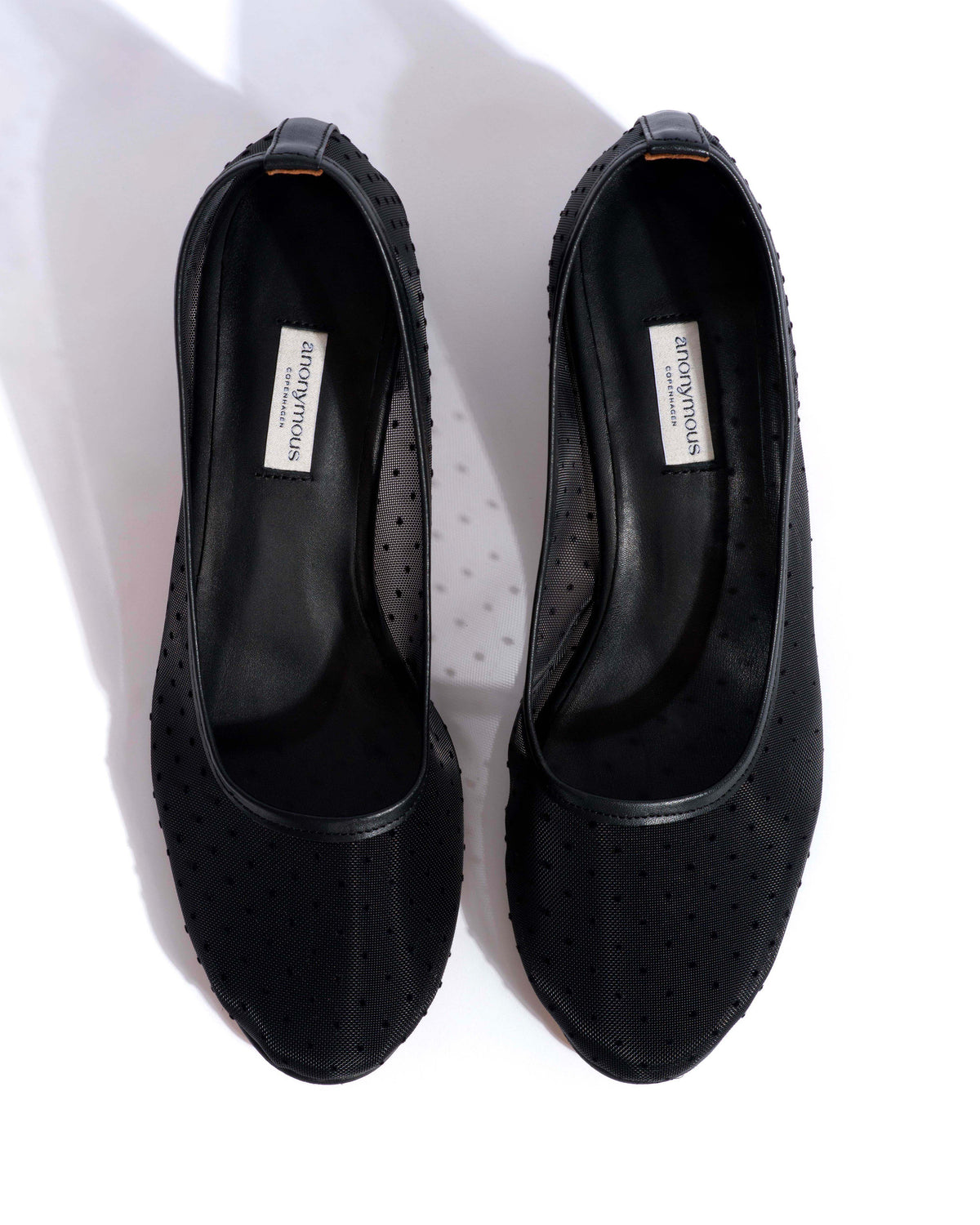 Sacha 40 mesh Shiny lamb & dot velvet mesh Black