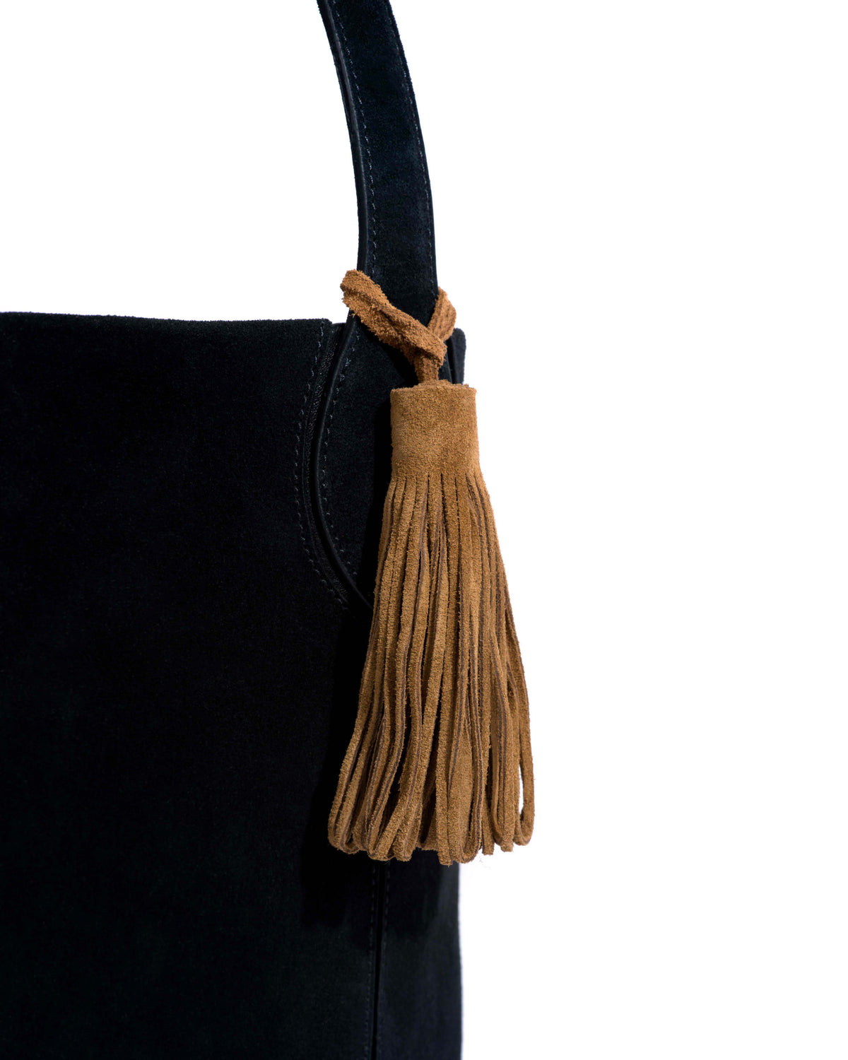 Katty fringe keyring Calf suede Cinnamon