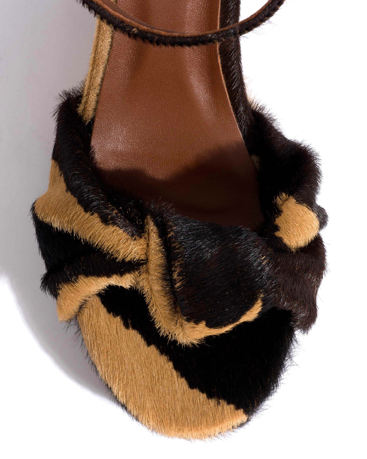 Aliza 85 platform Calf hair Tapir