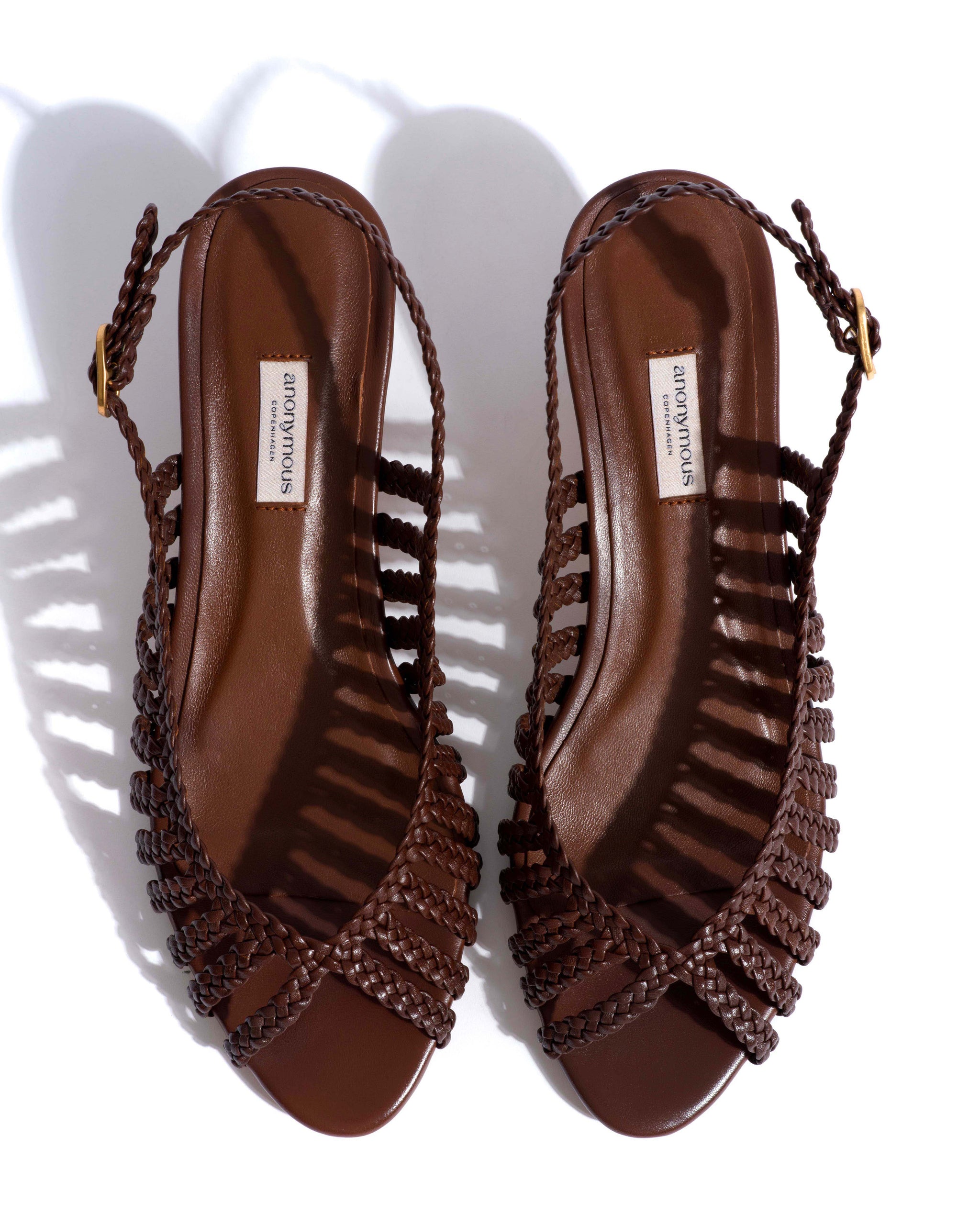 Carminho 40 stiletto hand-braided Hand-braided leather Chocolate - Anonymous Copenhagen Heels