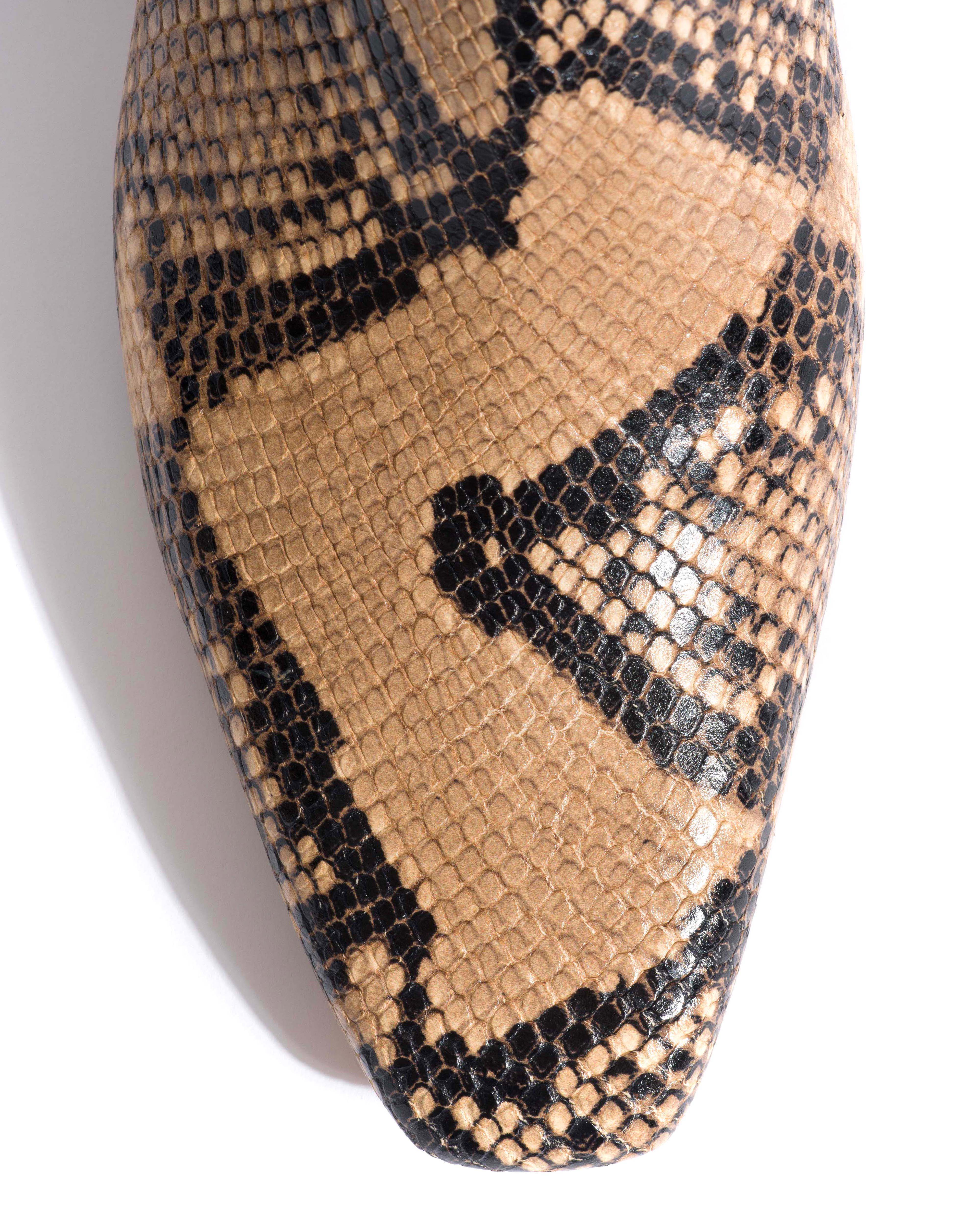 Gaby 40 Snake calf Natural sand