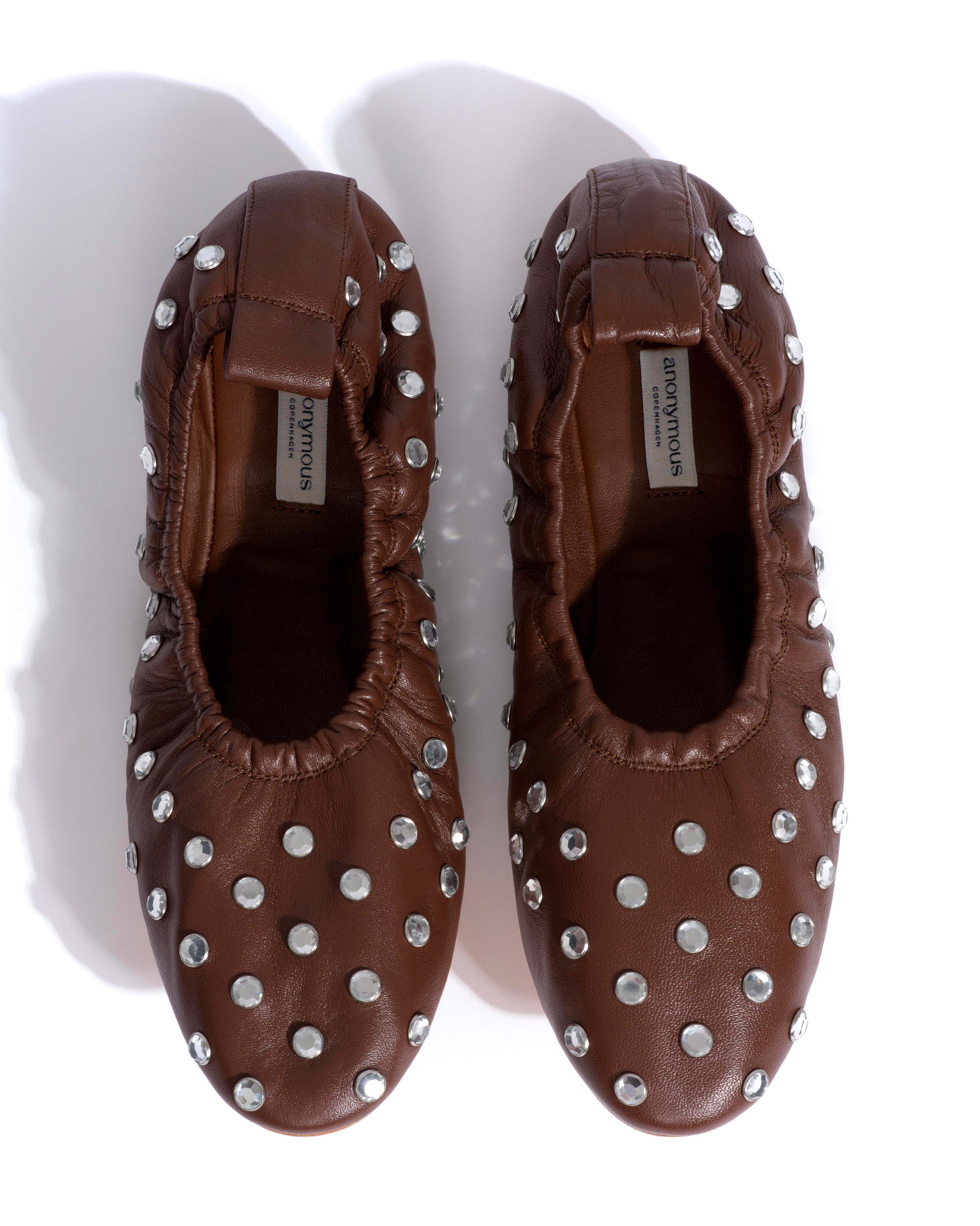 Mirelda crystals Silky lamb Chocolate - Anonymous Copenhagen Flat-loafers & ballerinas & pumps
