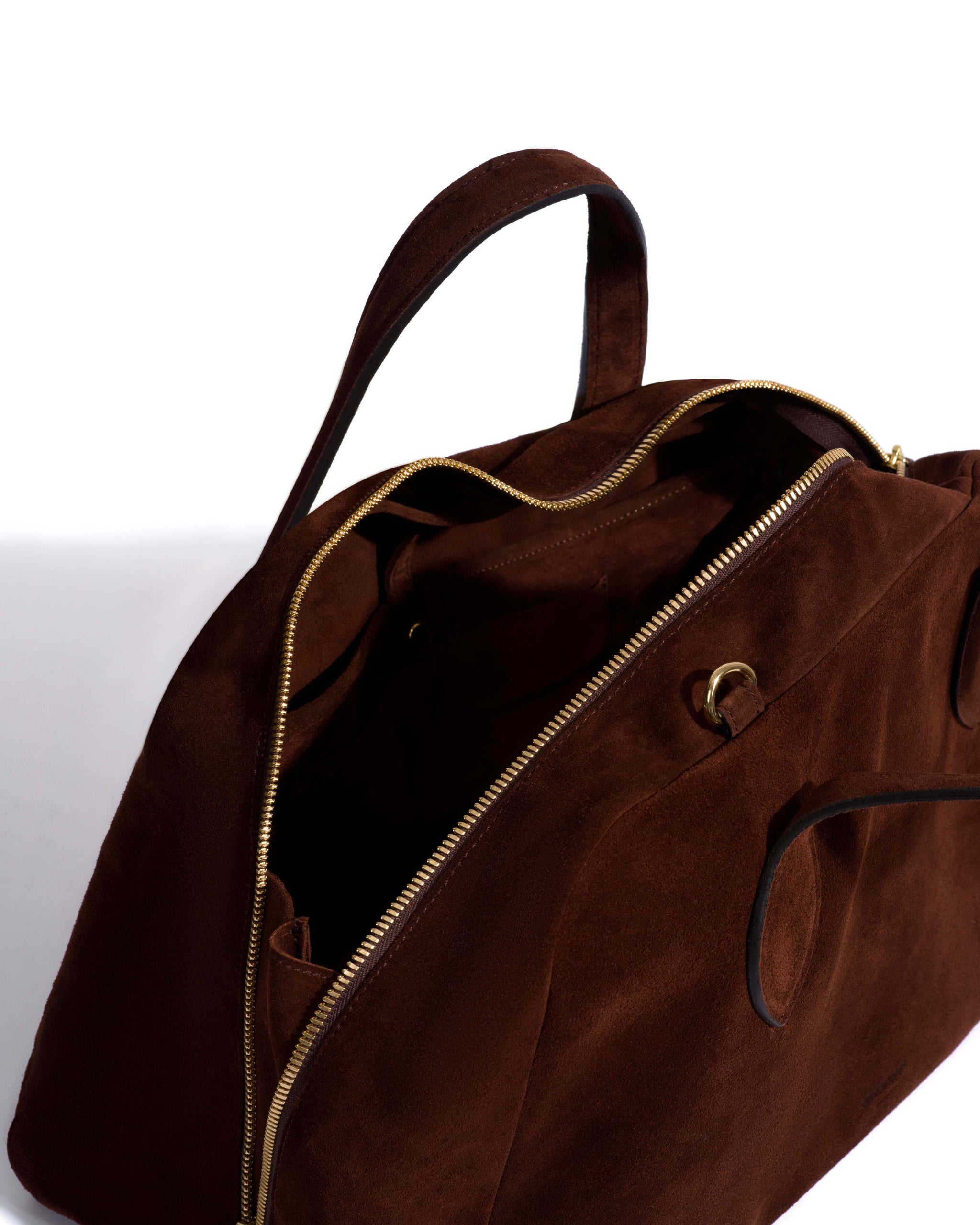 Weekend bowler Calf suede Chocolate