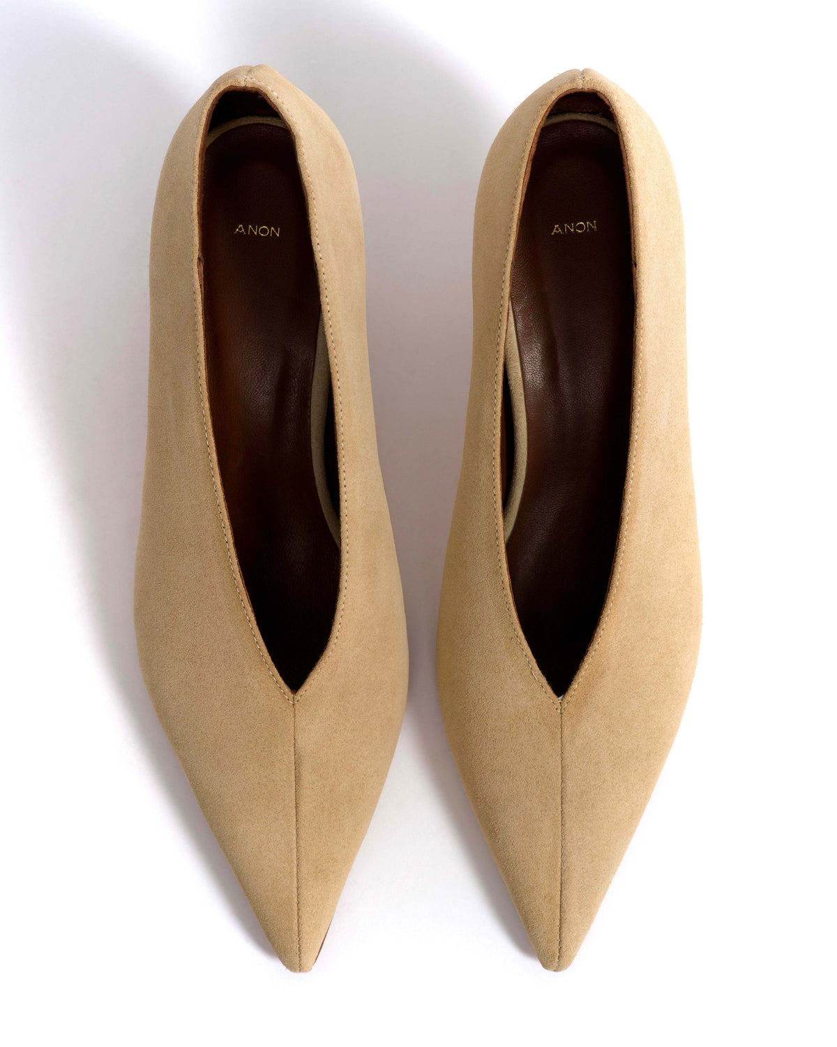Phia 55 pin Calf suede Creamy sand