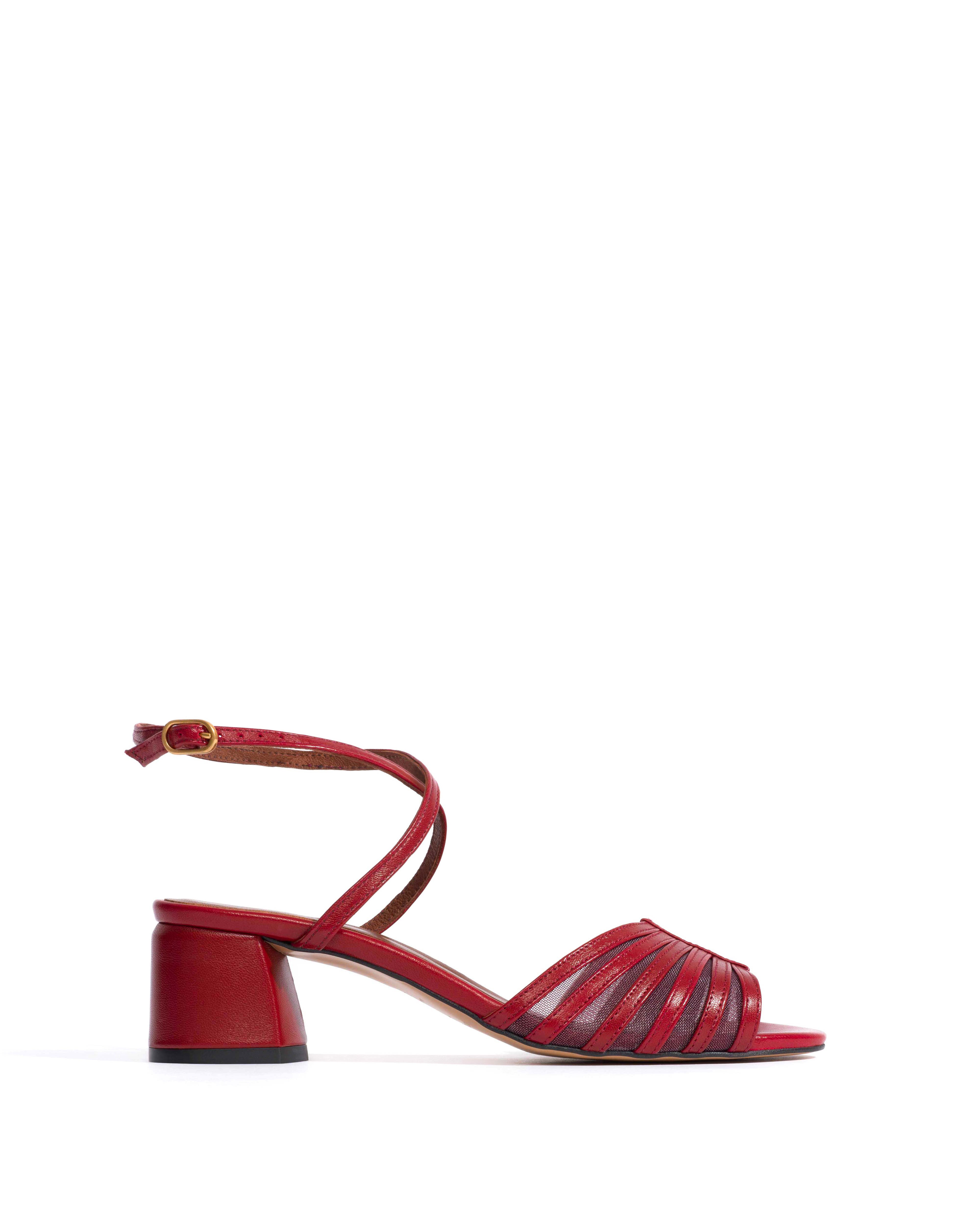 Tangie mesh Shiny lamb & mesh Pomegranate