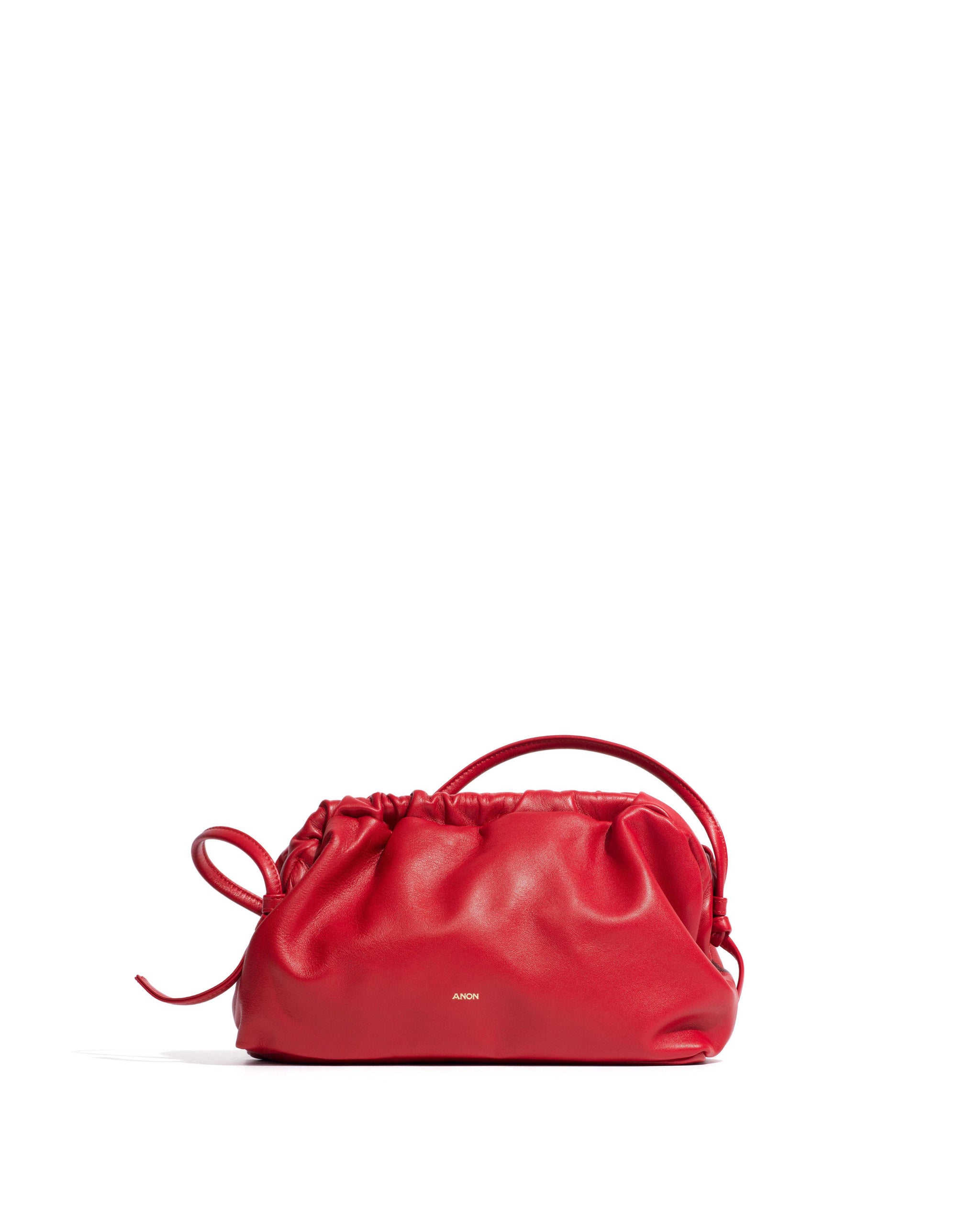 Hally classic cloud bag Shiny lamb Ruby red