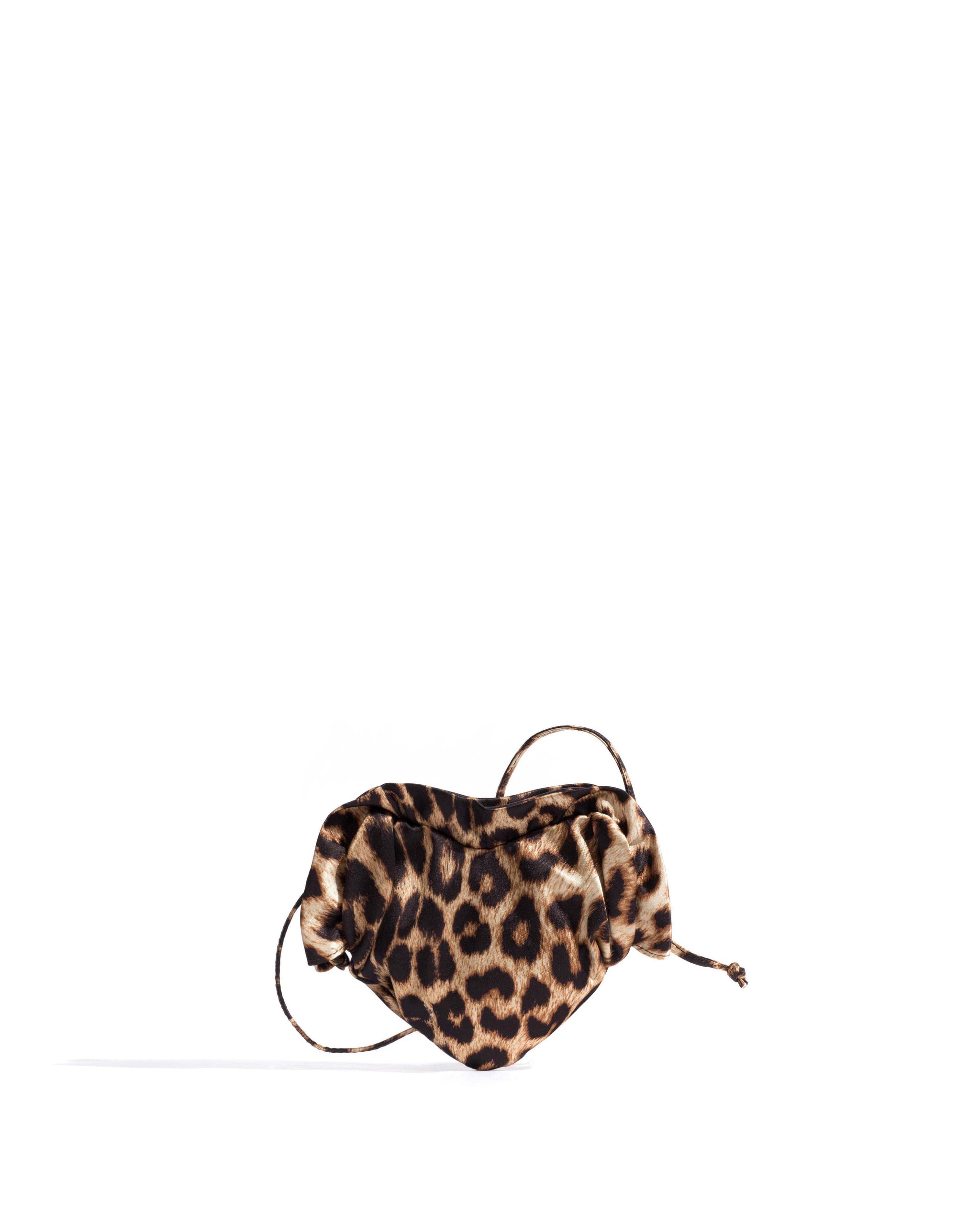 Zally petite heart bag Satin print Leopard - Anonymous Copenhagen Bags