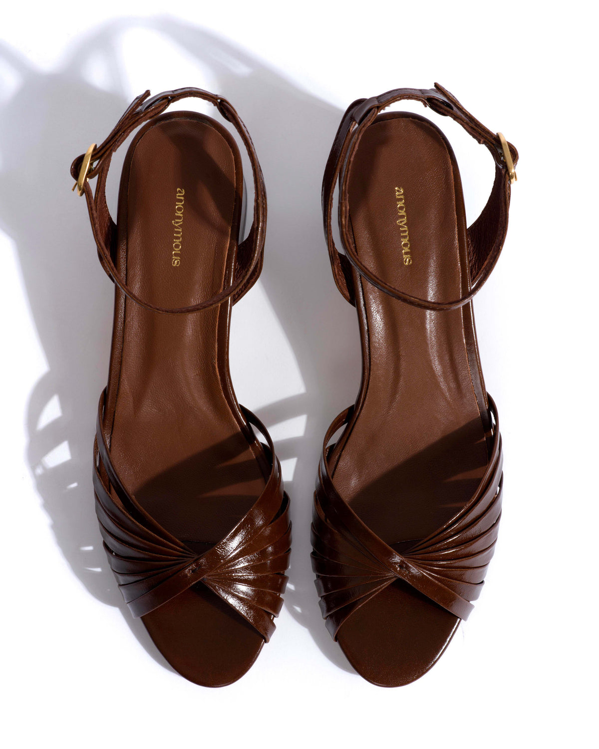 Margriet Crinkled polished goat Caramel brown