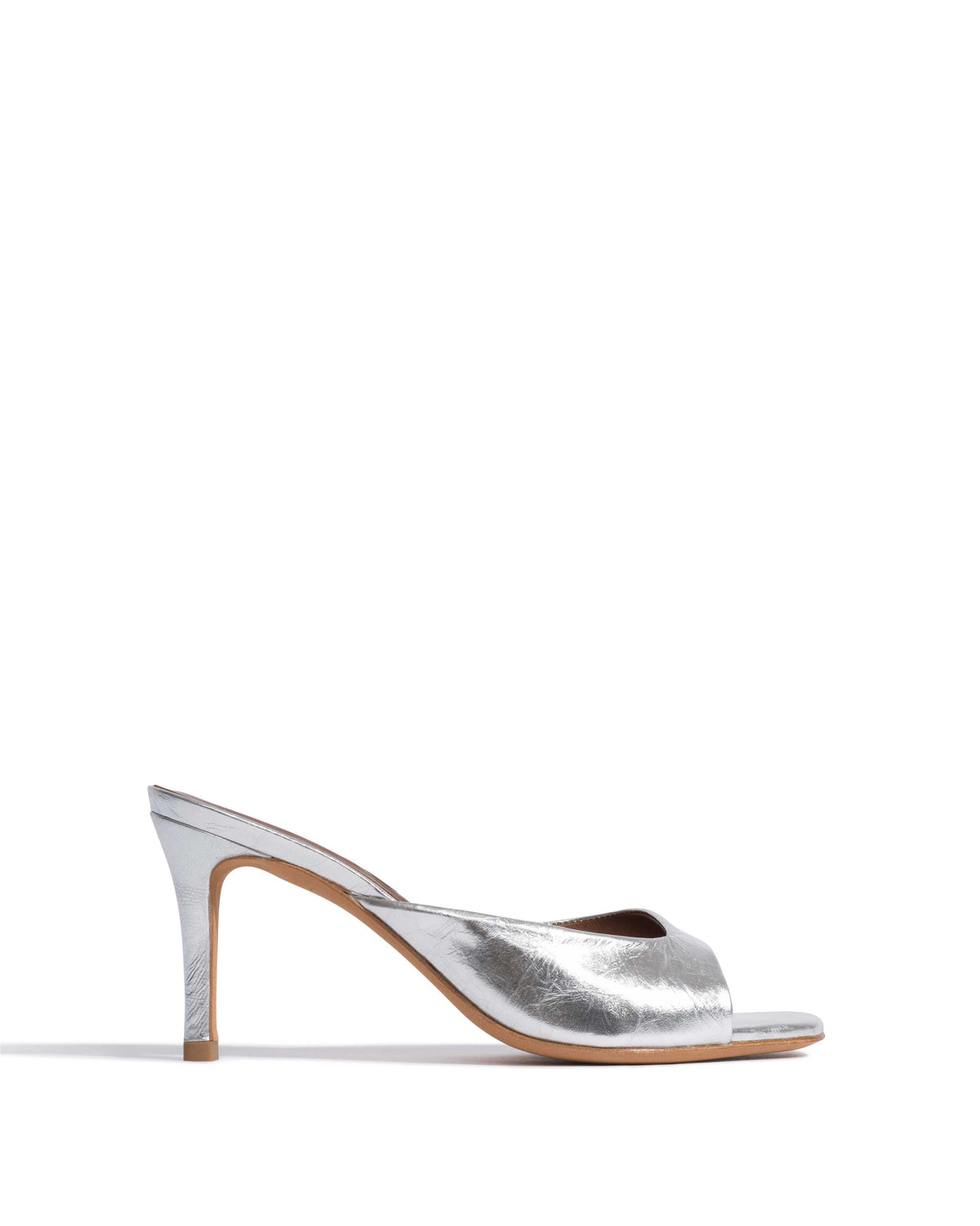 Mazy 75 Crinkled metallic lamb Silver