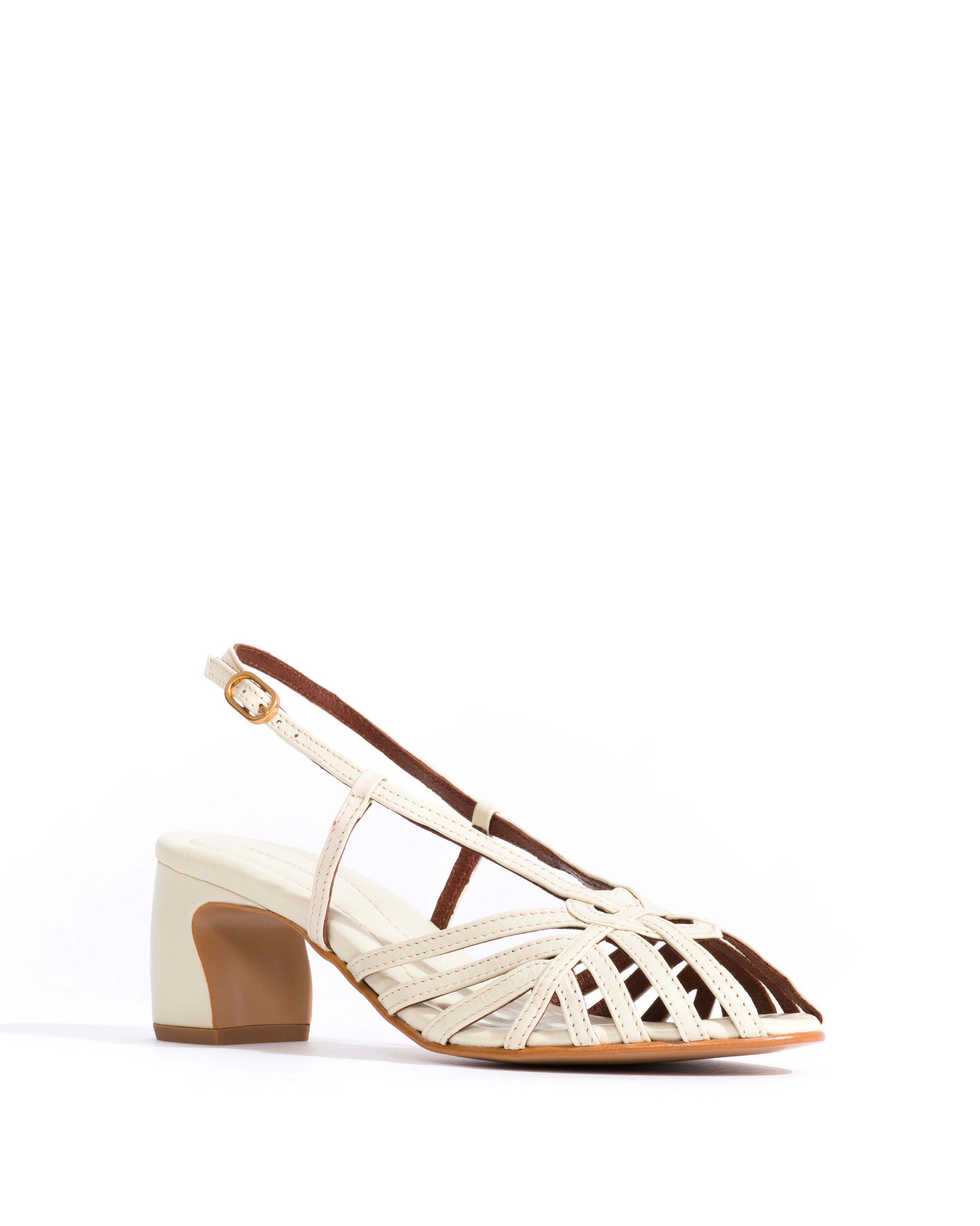 Briddie 50 heart Shiny lamb White sand - Anonymous Copenhagen Shoes