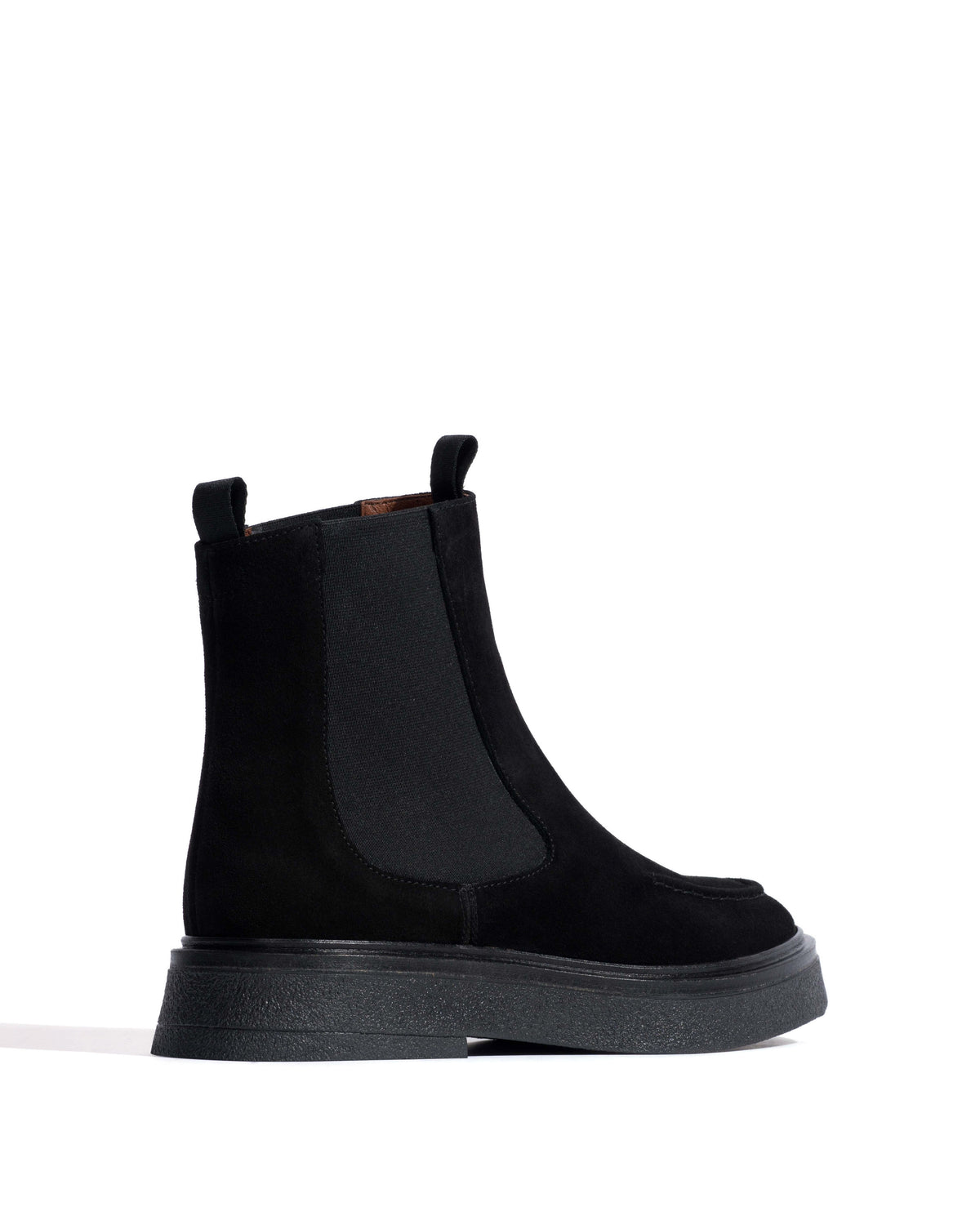 Kikie flat platform Calf suede & sole Black & black