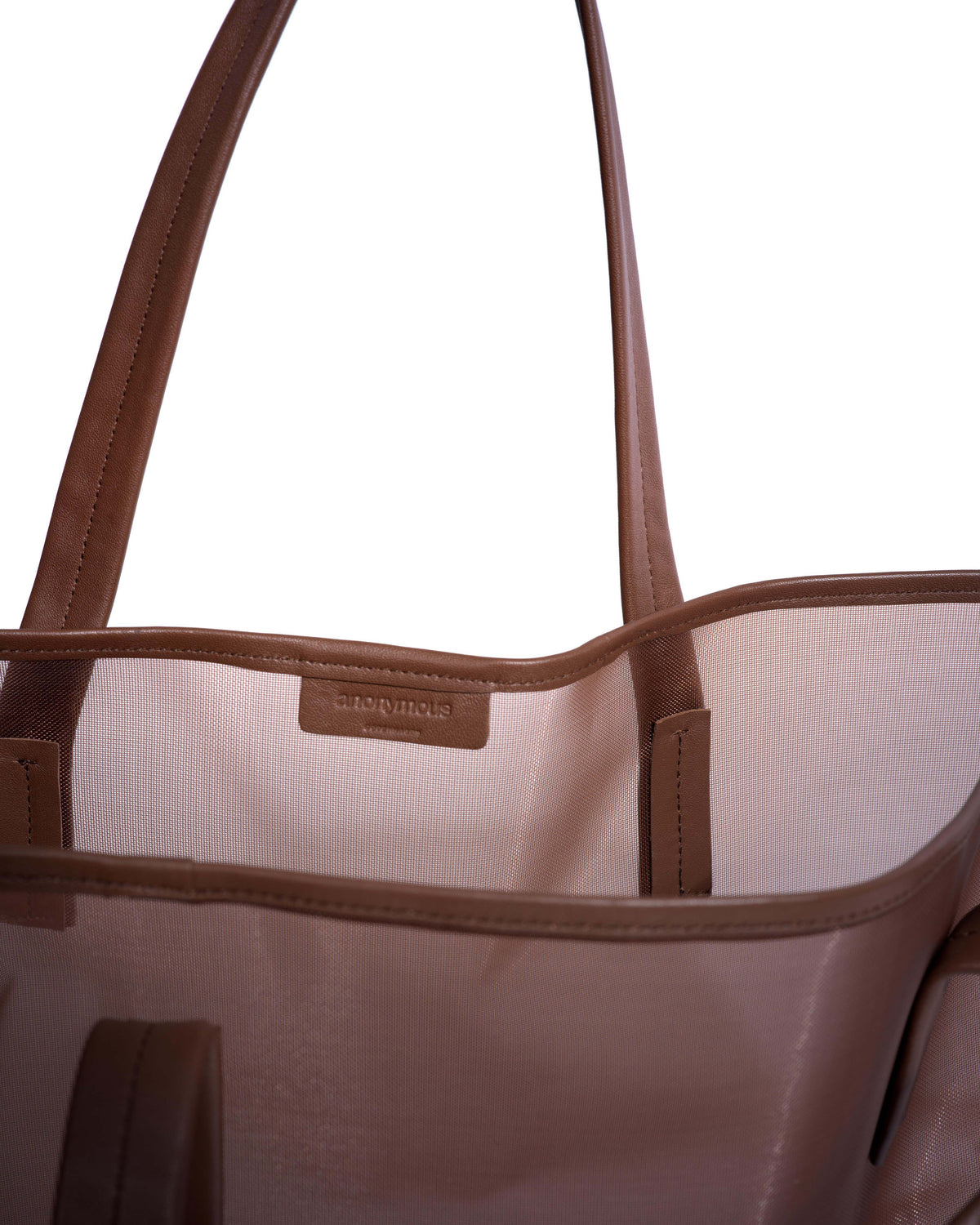 Ruba shopper mesh Shiny lamb & mesh Chocolate