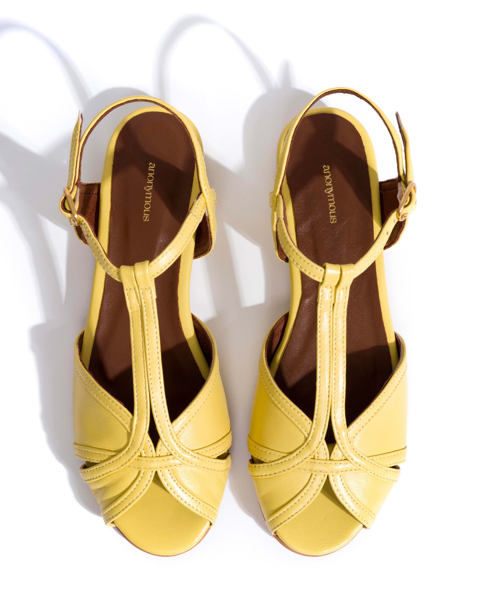 Therese 20 Shiny lamb Pineapple ice - Anonymous Copenhagen Flat sandals