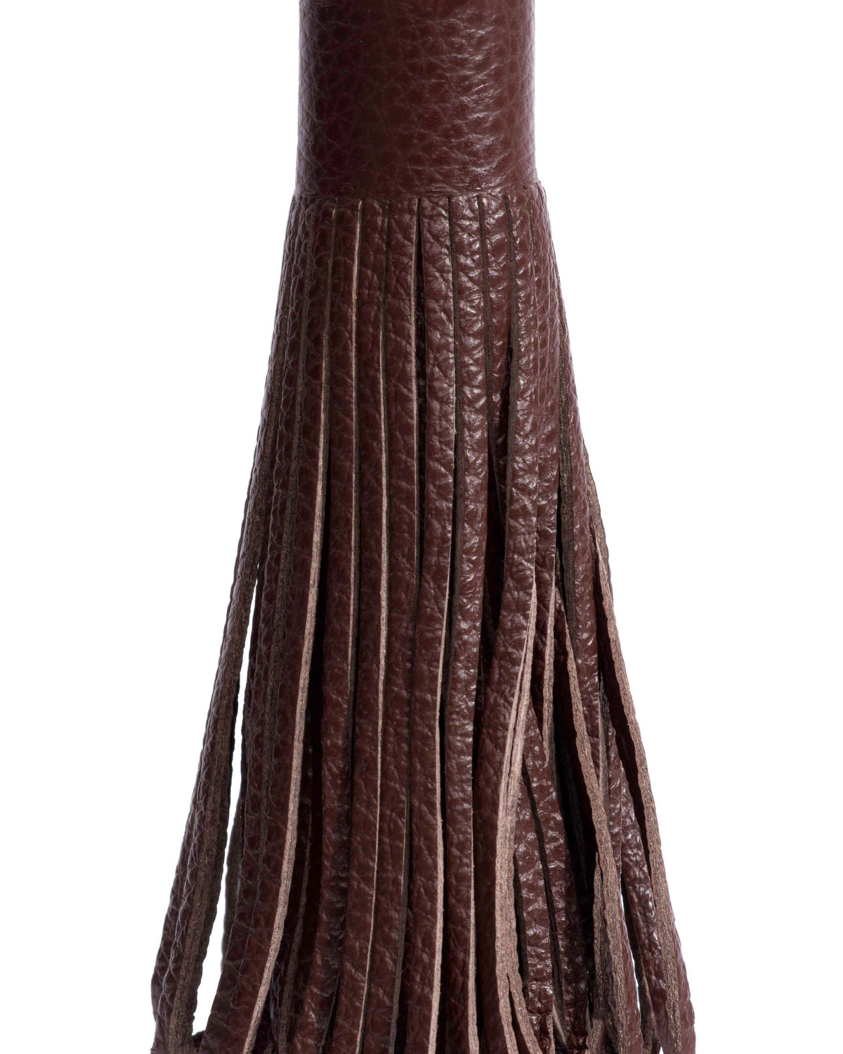 Katty fringe keyring Pebbled soft calf Chocolate
