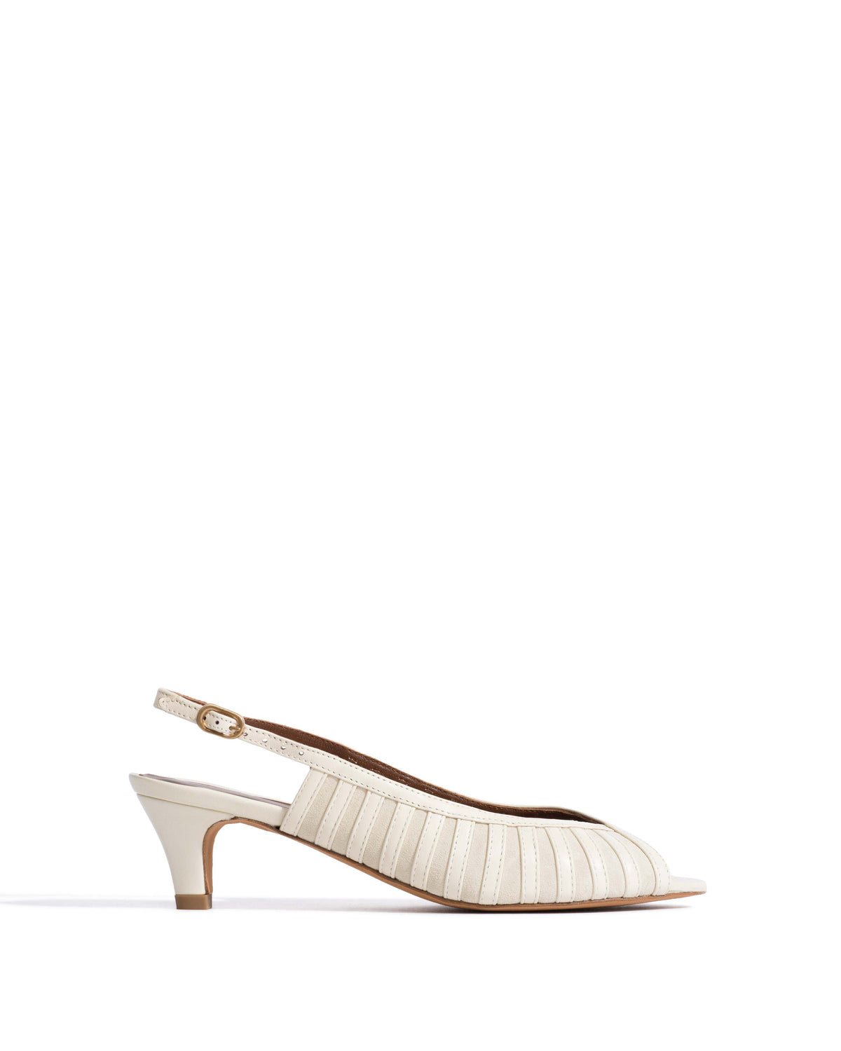 Carminho 40 suede Shiny lamb & suede leather White sand