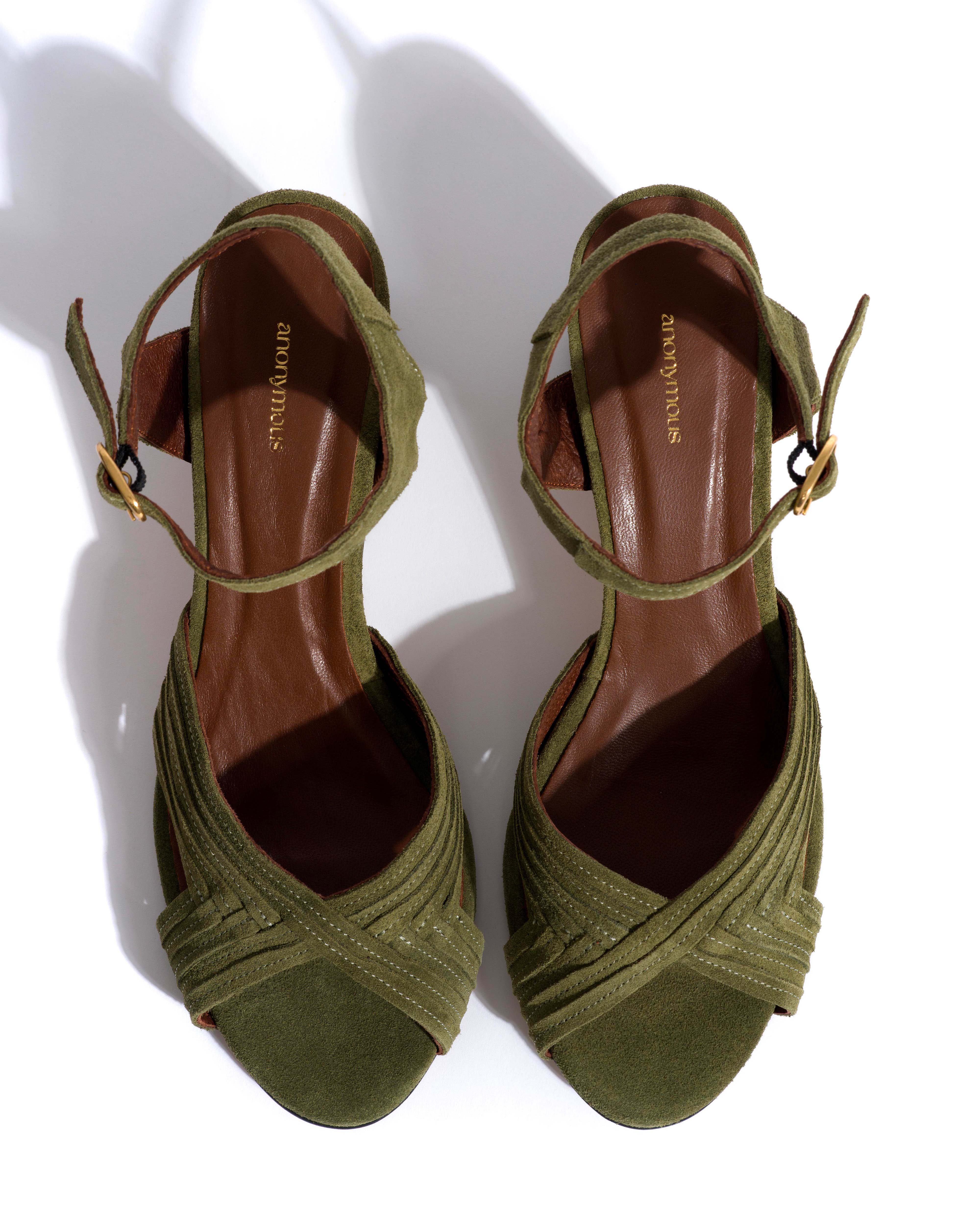 Niabi 50 Calf suede Olive green