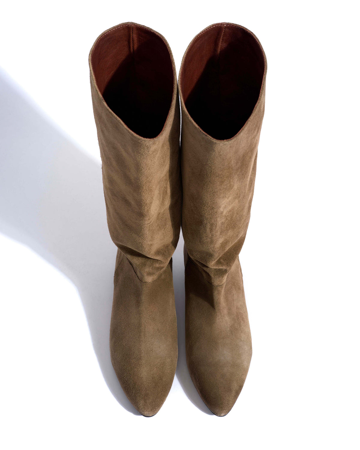 Jasmina 20 Calf suede & sleek leather Dried olive & espresso brown
