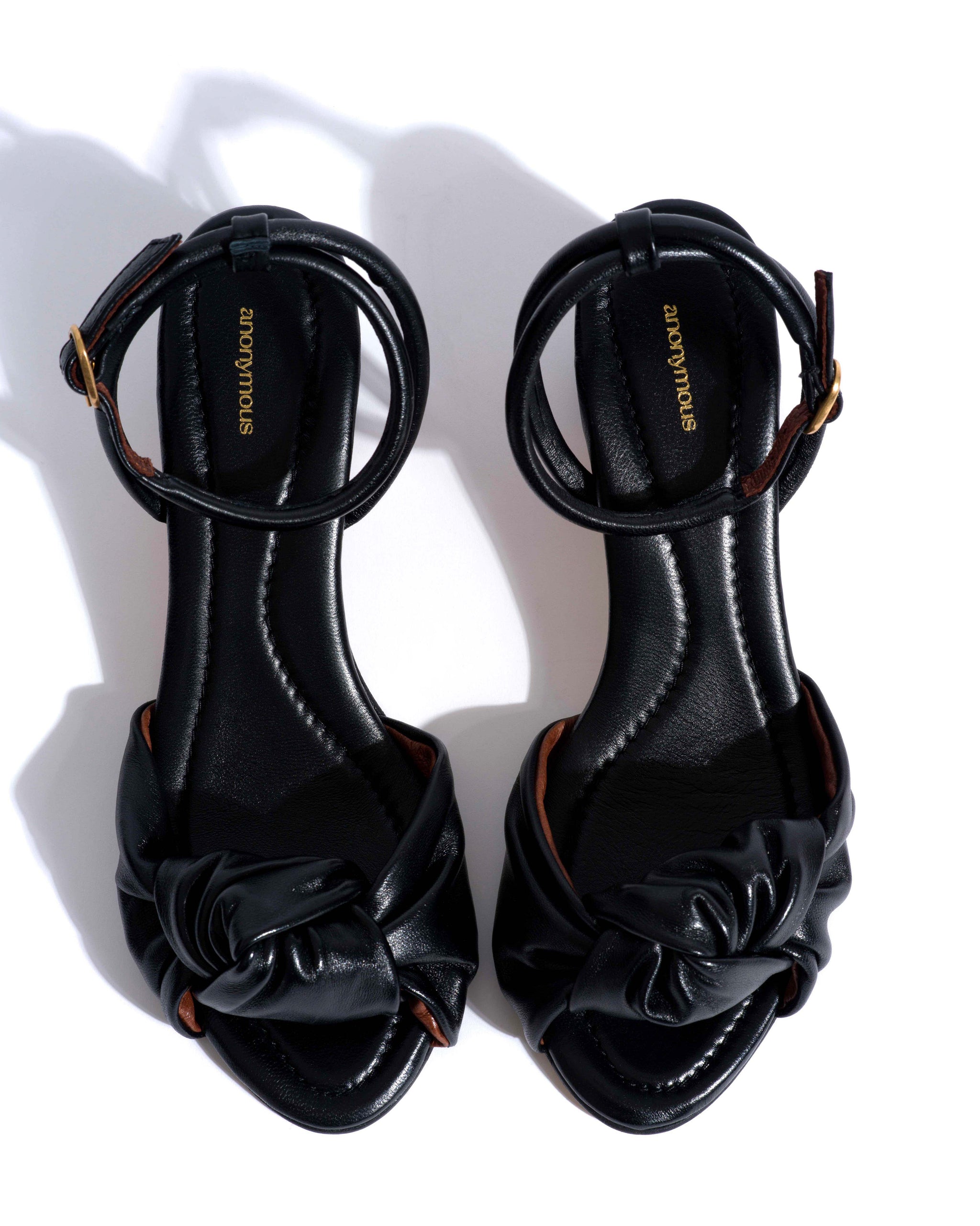 Curvey 50 Shiny lamb Black - Anonymous Copenhagen Heels