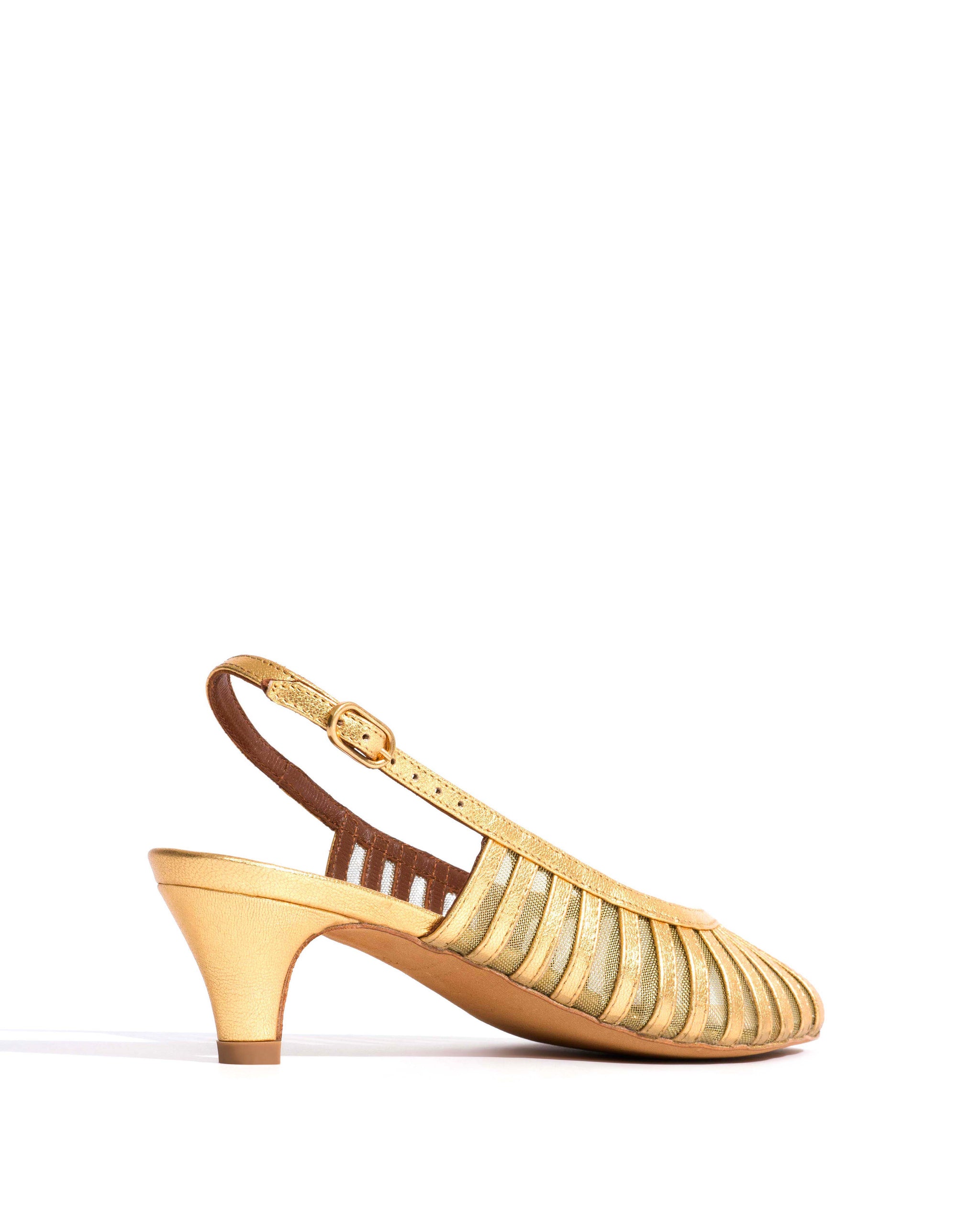 Carminho 40 mesh Metallic goat & mesh Gold - Anonymous Copenhagen Heels